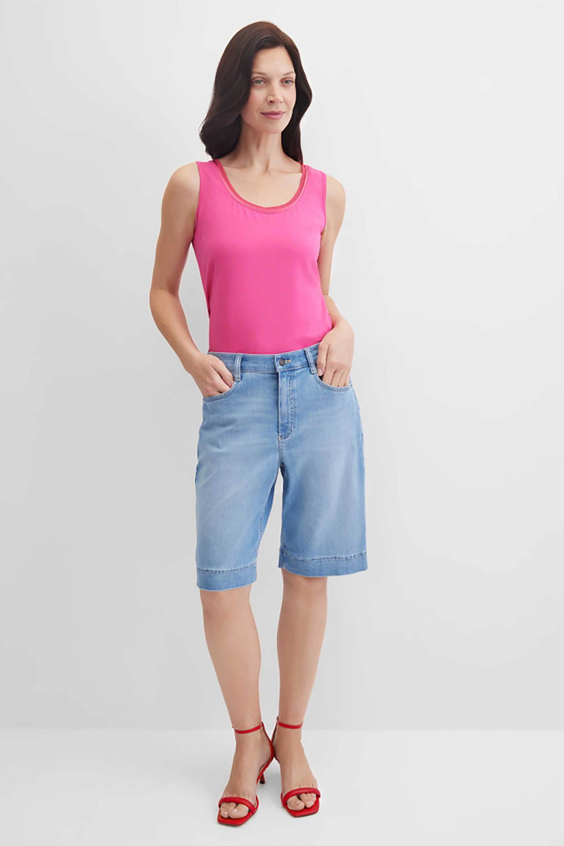Gerry Weber γυναικεία denim βερμούδα πεντάτσεπη Straight Cut - N67200395040 Denim Blue
