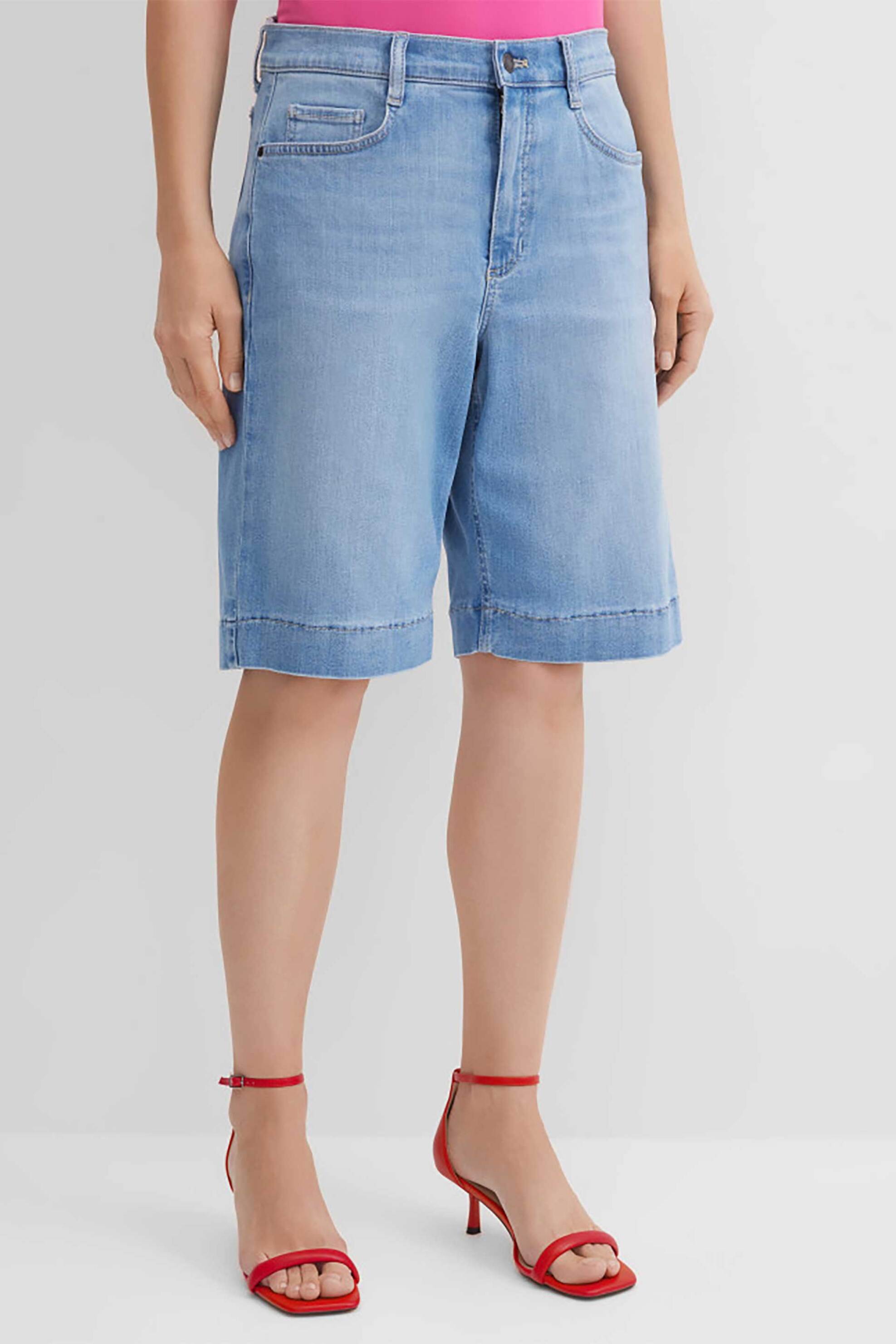 GERRY WEBER Gerry Weber γυναικεία denim βερμούδα πεντάτσεπη Straight Cut - N67200395040 Denim Blue - 2