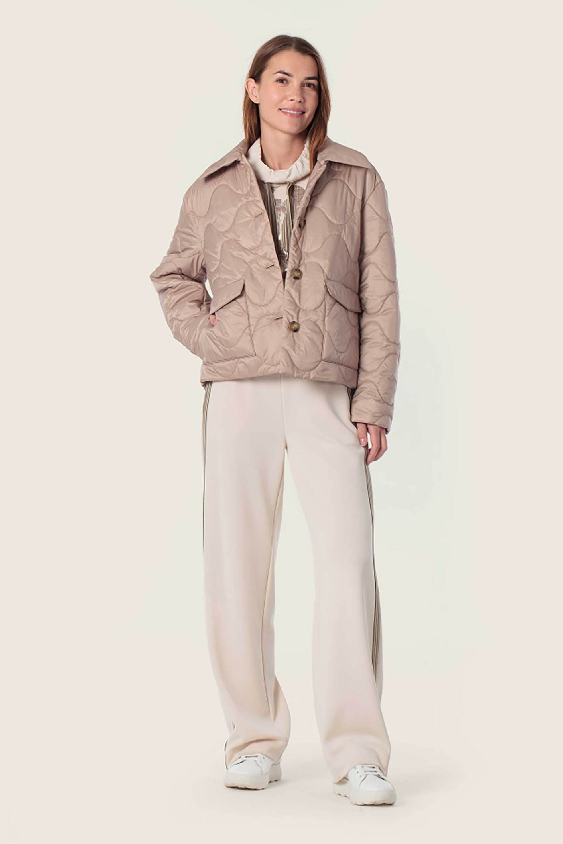 GERRY WEBER Gerry Weber γυναικείο jacket αδιάβροχο με καπιτονέ σχέδιο - N68107148042 Μπεζ - 2