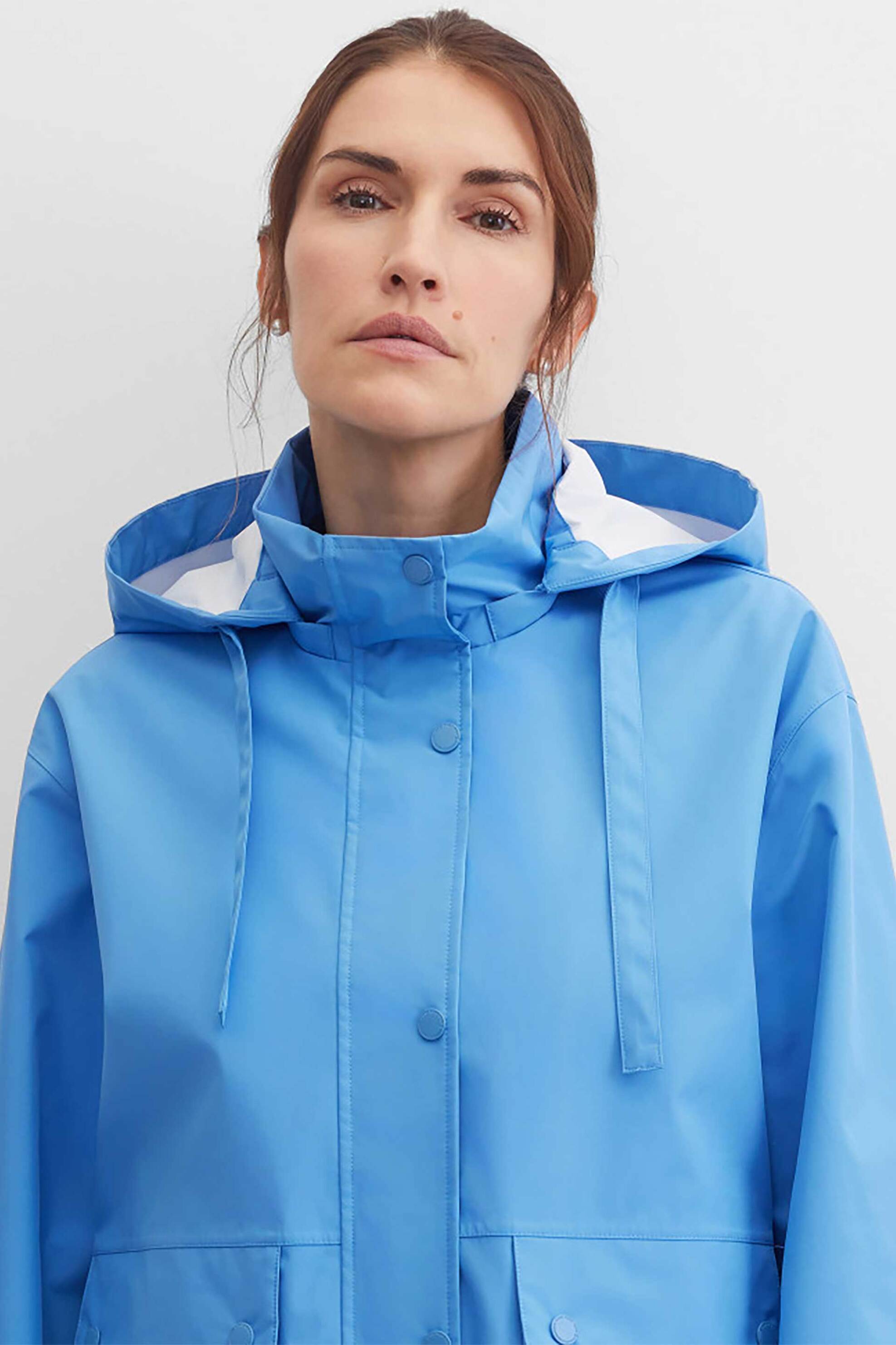 GERRY WEBER Gerry Weber γυναικείο μπουφάν παρκά αδιάβροχο με αποσπώμενη κουκούλα - N68111301040 Γαλάζιο - 2