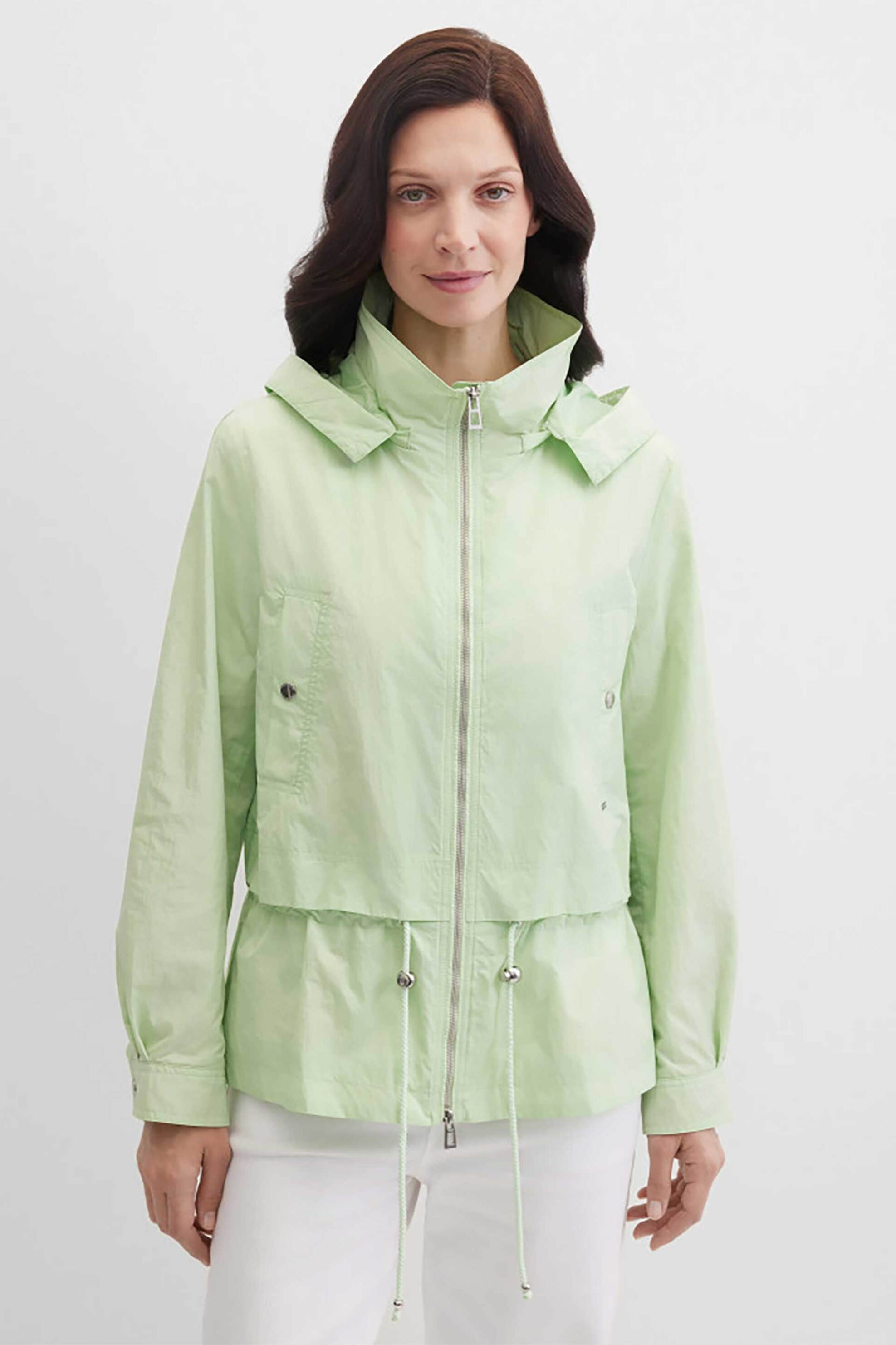 GERRY WEBER Gerry Weber γυναικείο αντιανεμικό jacket με αποσπώμενη κουκούλα - N60288218040 Πράσινο Μέντας