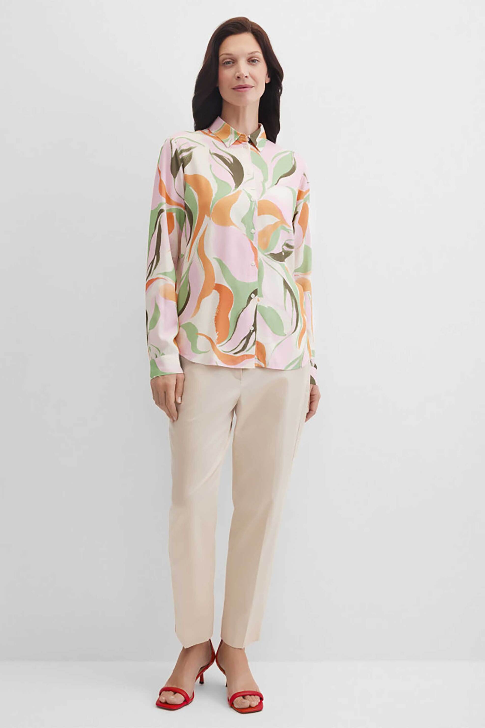 Gerry Weber γυναικείο πουκάμισο με all-over print Loose Straight Cut - N60468101042 Πολύχρωμο φωτογραφία