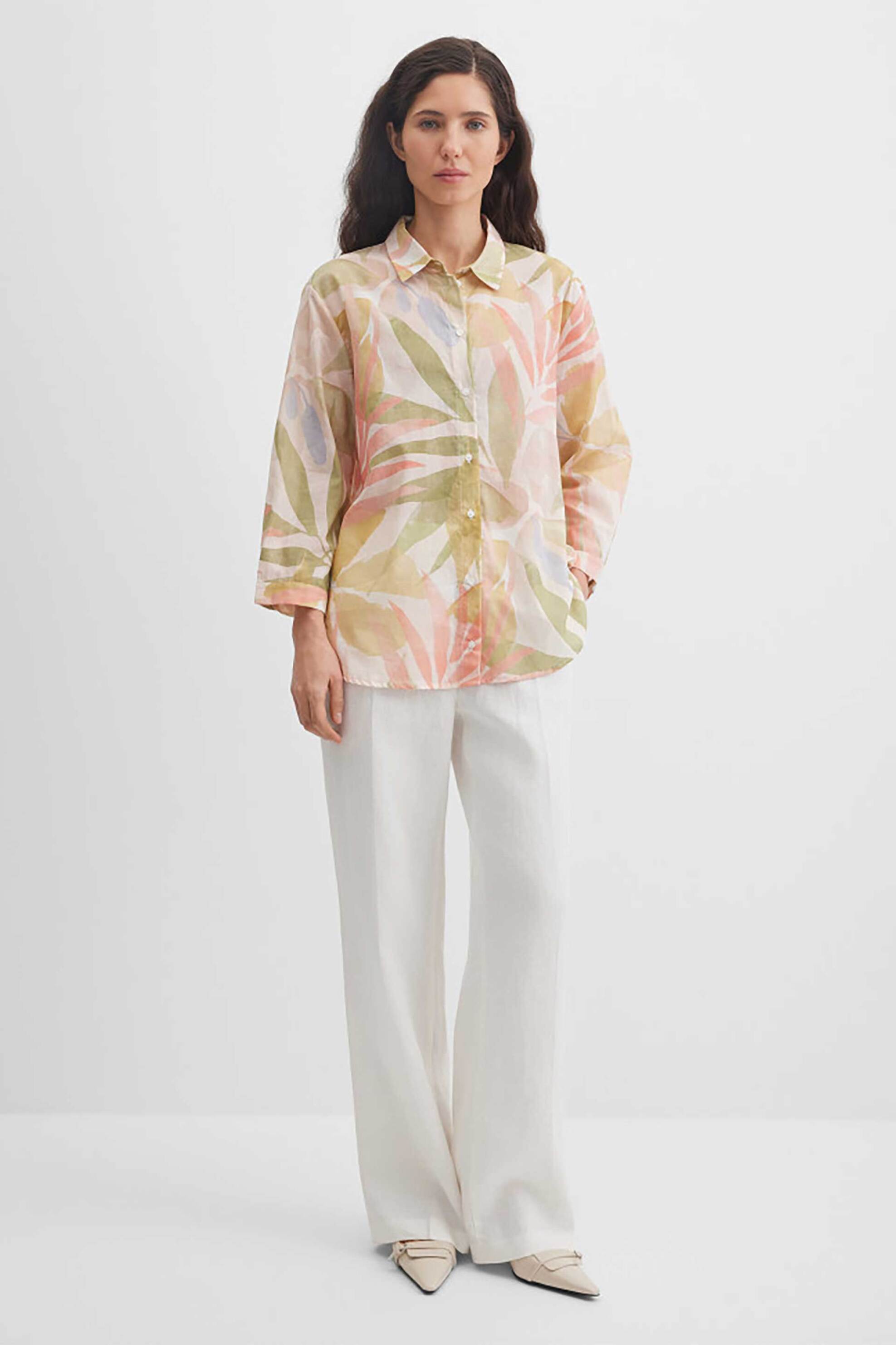 Gerry Weber γυναικείο πουκάμισο με leaf print - N61050600048 Πράσινο Leaf φωτογραφία