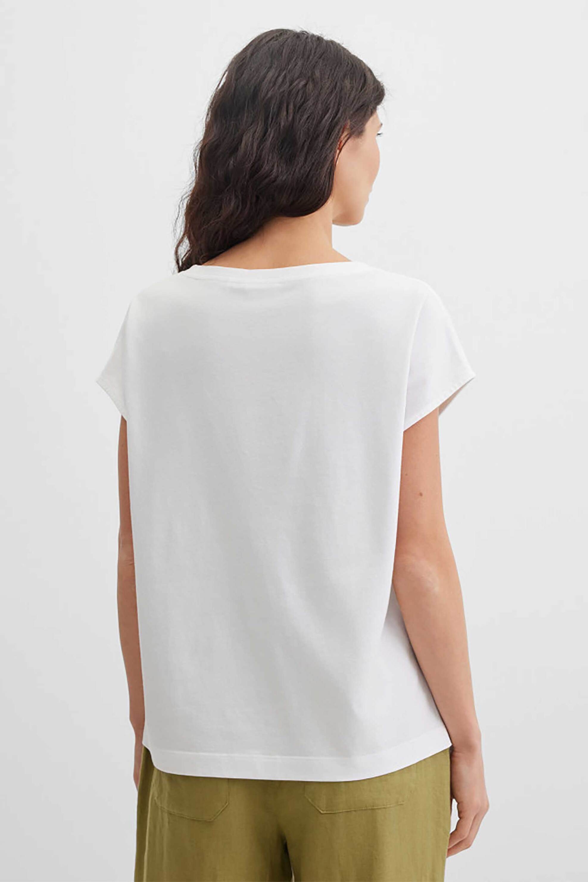 GERRY WEBER Gerry Weber γυναικείο T-shirt με 3D κέντημα - N61265102040 Λευκό - 4