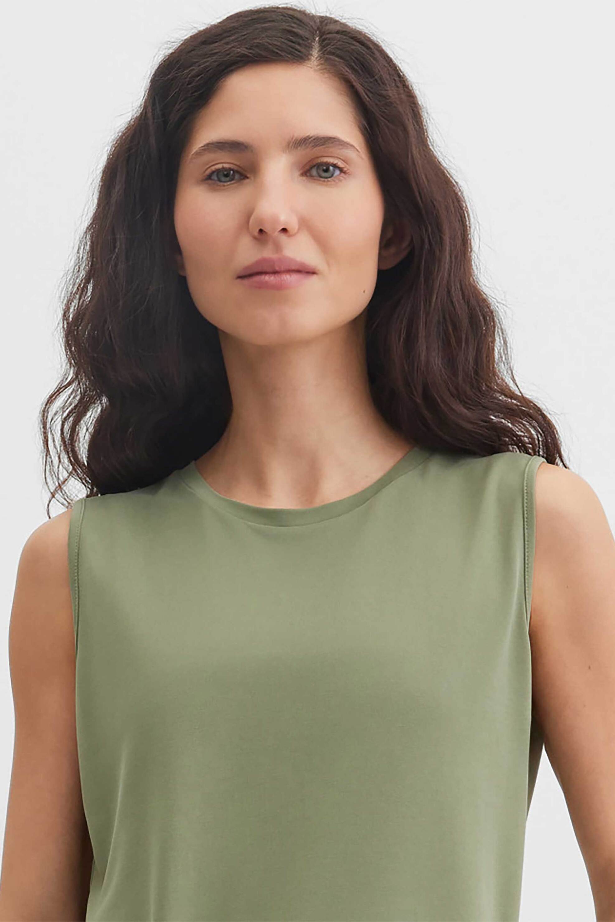 GERRY WEBER Gerry Weber γυναικεία αμάνικη μπλούζα με δέσιμο - N61275174040 Λαδί - 2