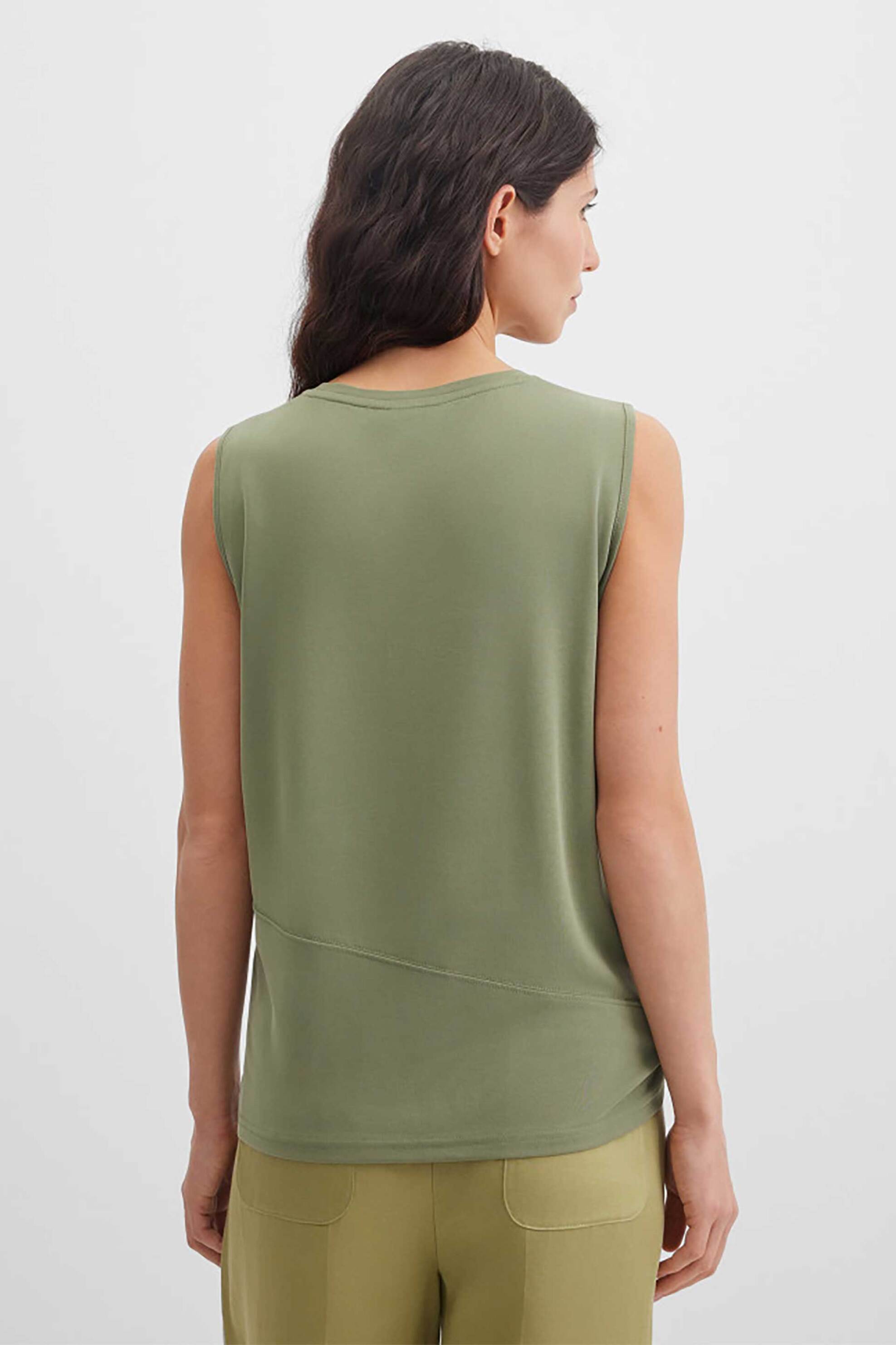 GERRY WEBER Gerry Weber γυναικεία αμάνικη μπλούζα με δέσιμο - N61275174040 Λαδί - 4
