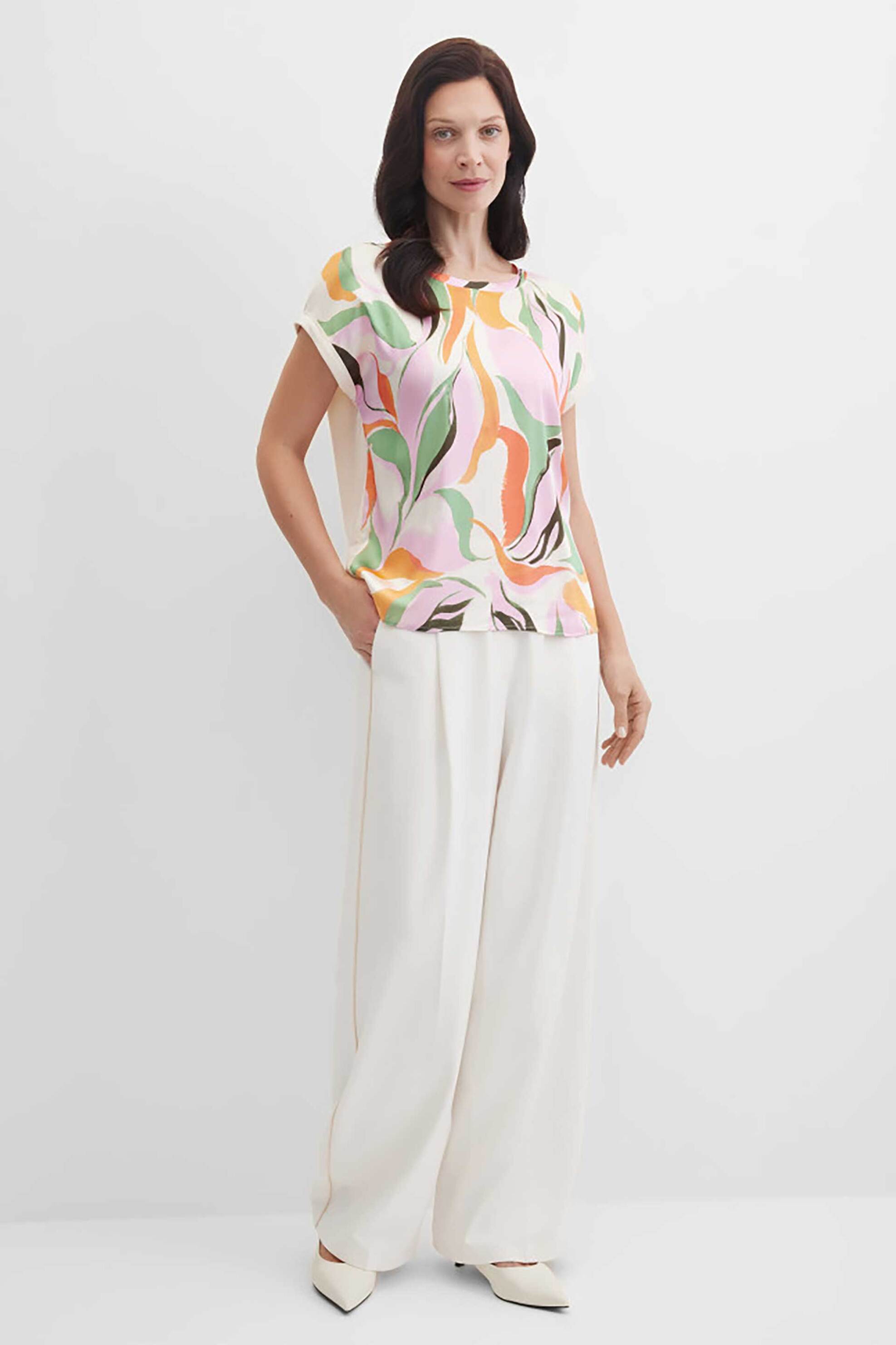 GERRY WEBER Gerry Weber γυναικείο T-shirt με all-over print - N61709101042 Πολύχρωμο - 3