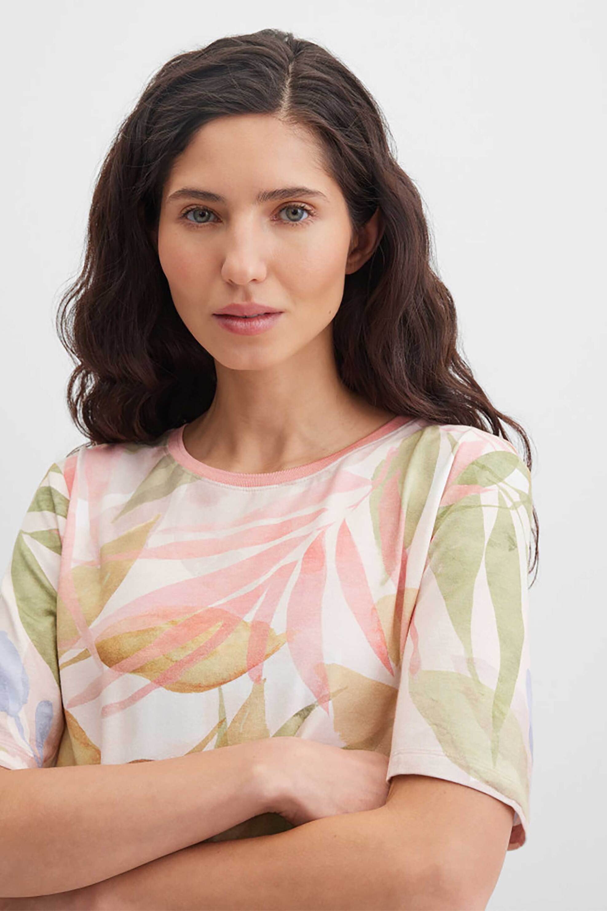 GERRY WEBER Gerry Weber γυναικείο T-shirt με all-over floral print - N61737600040 Πράσινο Leaf - 2