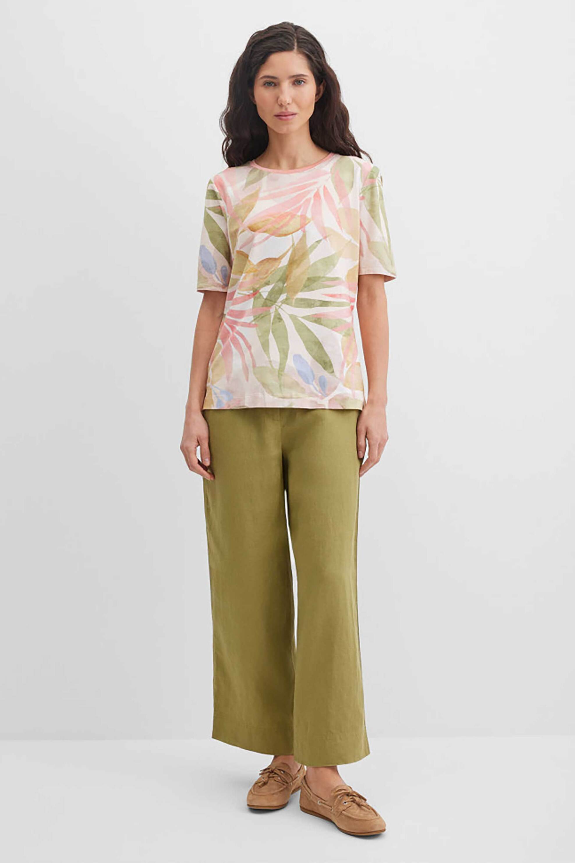 GERRY WEBER Gerry Weber γυναικείο T-shirt με all-over floral print - N61737600040 Πράσινο Leaf - 3