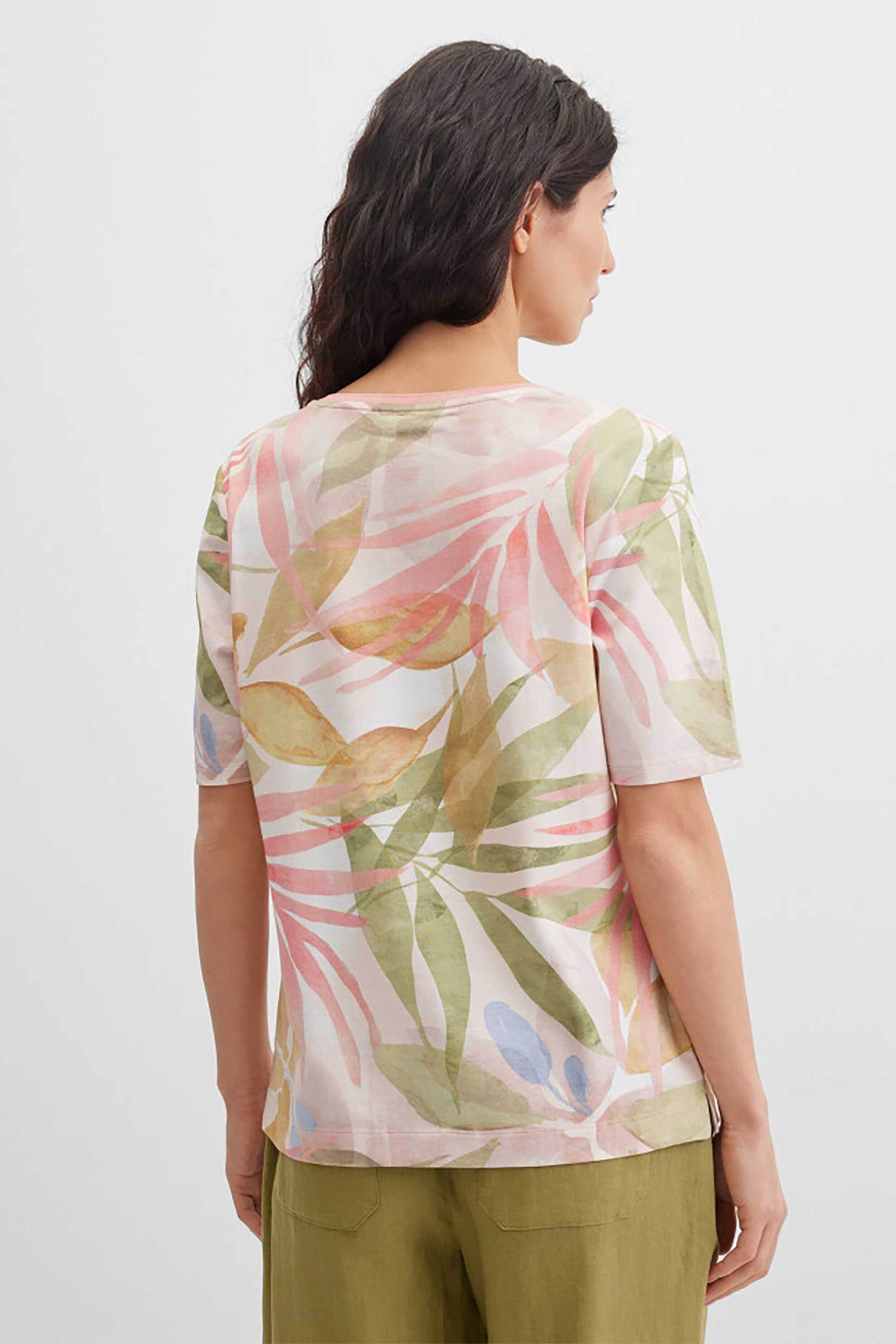 GERRY WEBER Gerry Weber γυναικείο T-shirt με all-over floral print - N61737600040 Πράσινο Leaf - 4