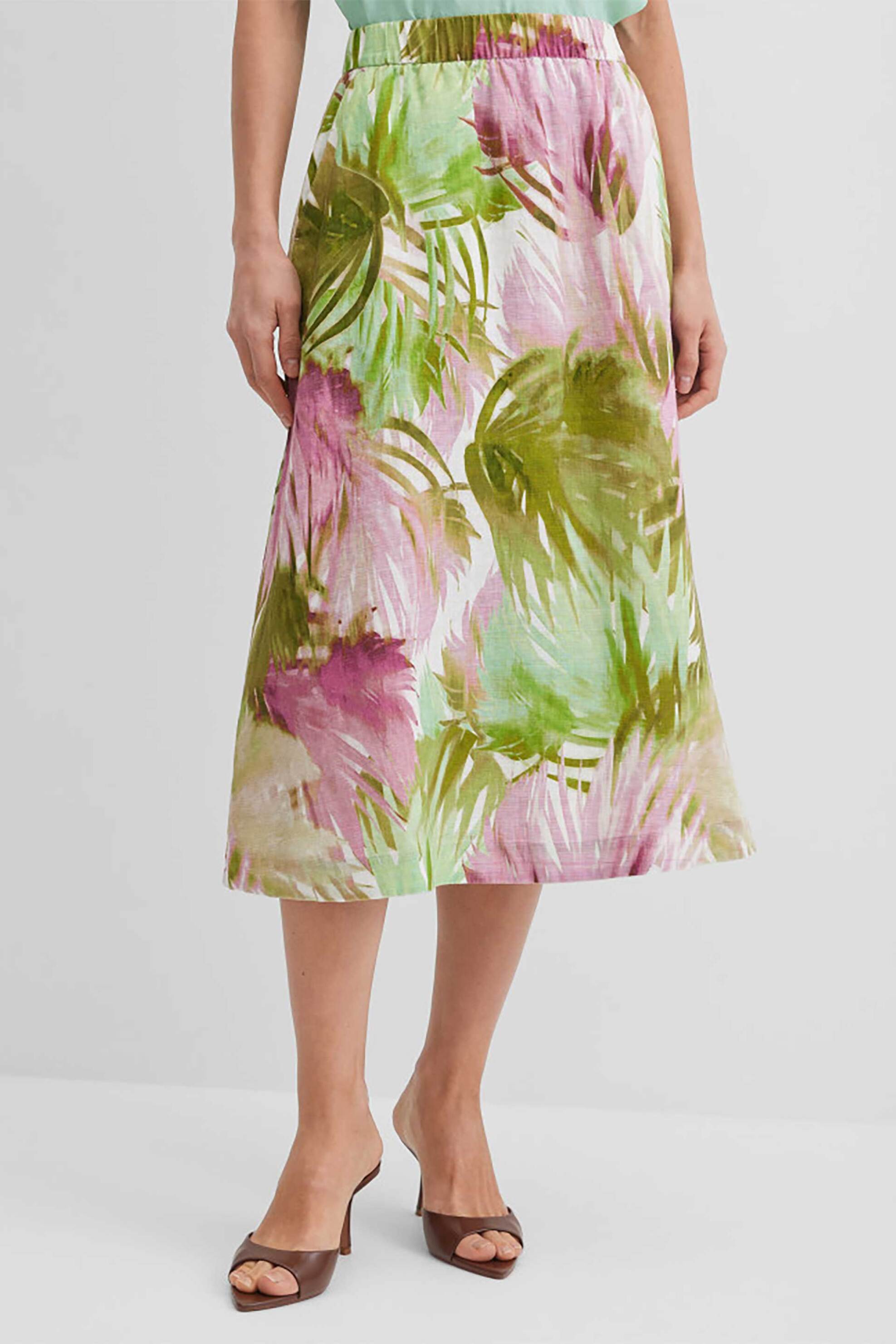 Gerry Weber γυναικεία denim φούστα με floral print - N65689630042 Πράσινο φωτογραφία