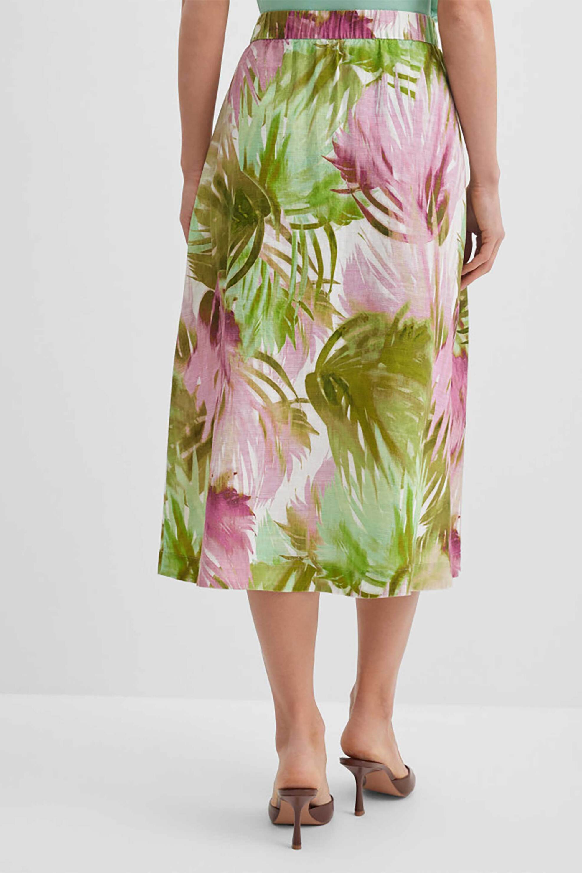 Gerry Weber γυναικεία denim φούστα με floral print - N65689630042 Πράσινο φωτογραφία
