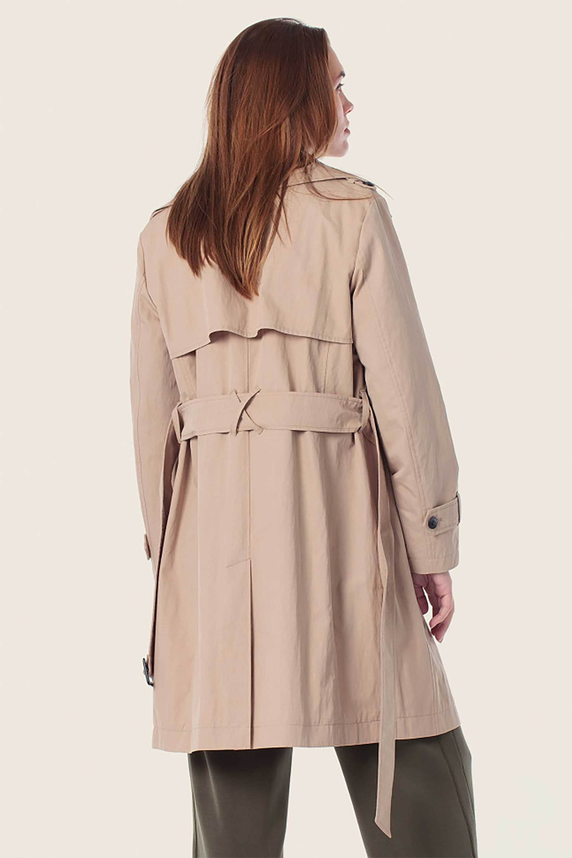 GERRY WEBER Gerry Weber γυναικεία καμπαρντίνα αδιάβροχη με ζώνη - N68204144044 Μπεζ - 4
