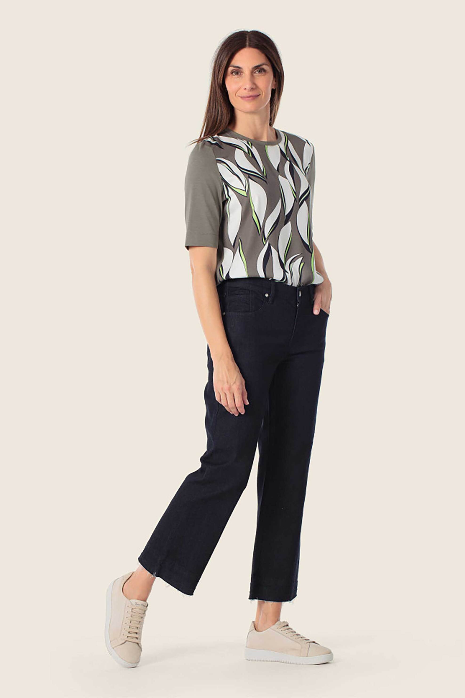 GERRY WEBER Gerry Weber γυναικείο T-shirt με plant print - N61714316046 Χακί - 2