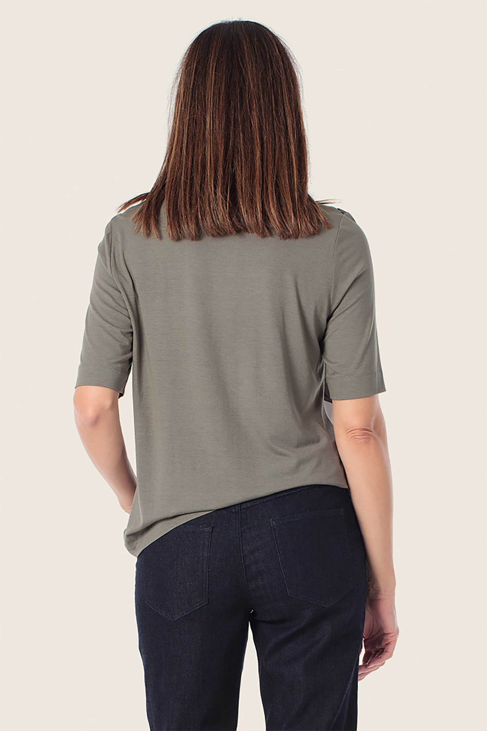 GERRY WEBER Gerry Weber γυναικείο T-shirt με plant print - N61714316046 Χακί - 3