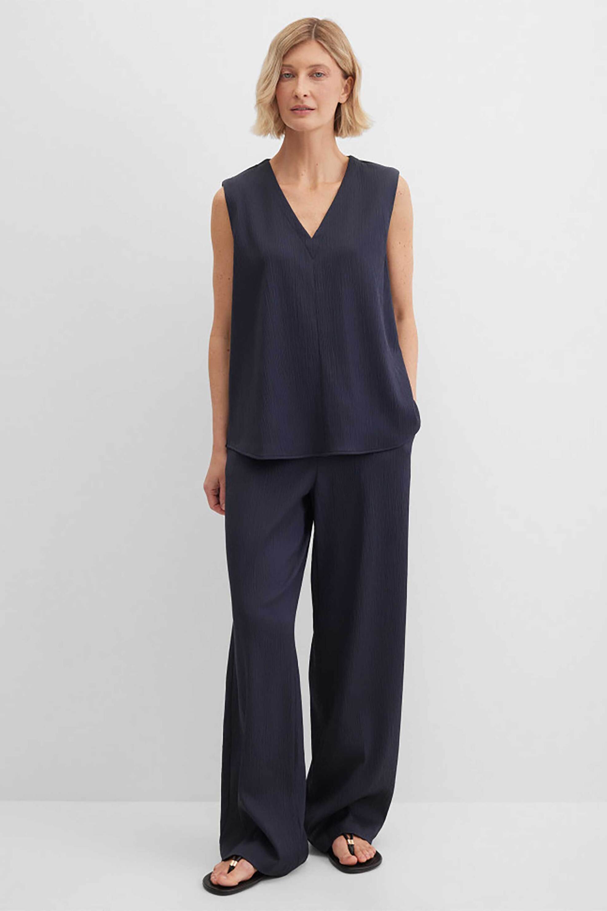 GERRY WEBER Gerry Weber γυναικεία μπλούζα με crinkled effect - N64703246042 Μπλε - 3
