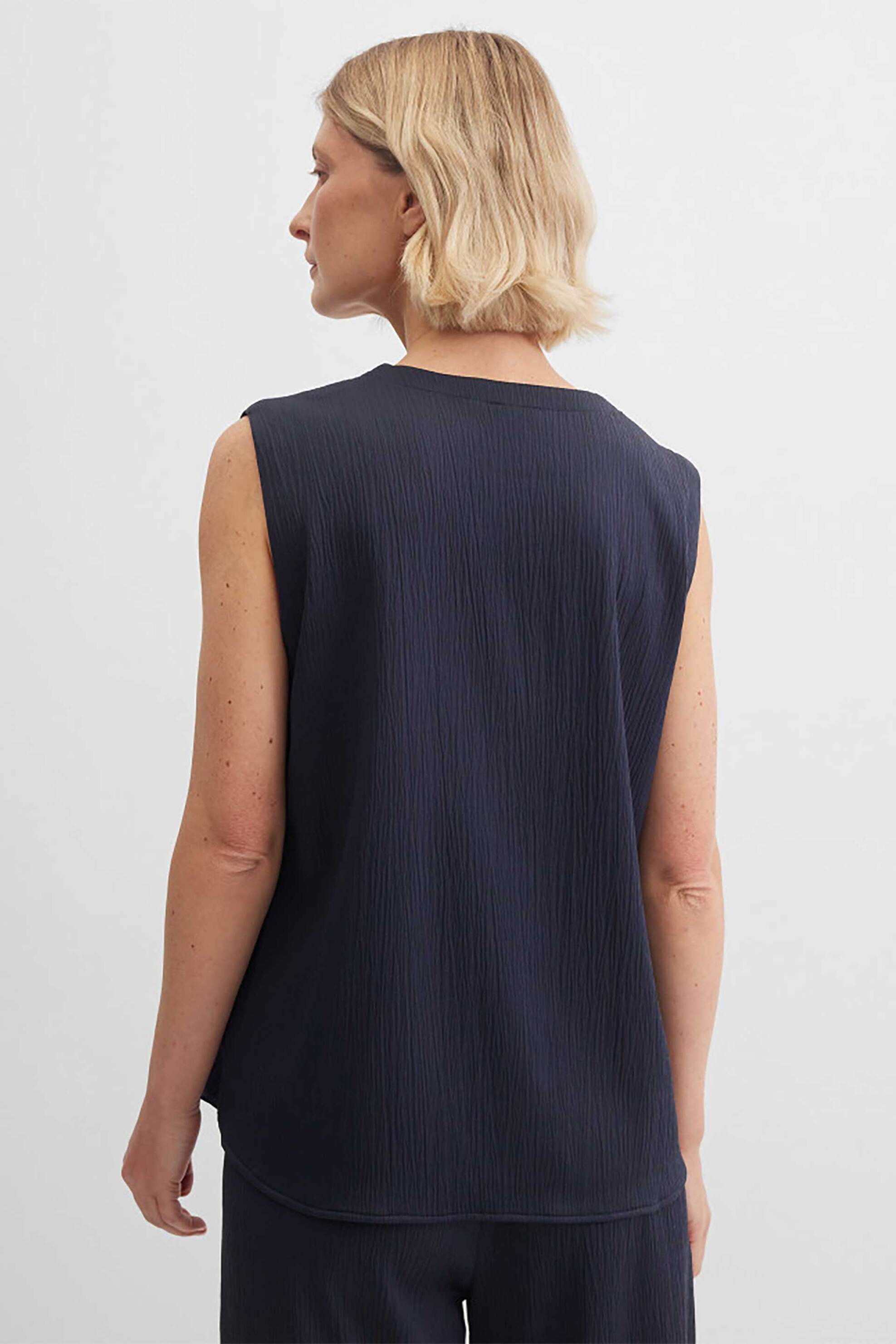 GERRY WEBER Gerry Weber γυναικεία μπλούζα με crinkled effect - N64703246042 Μπλε - 4