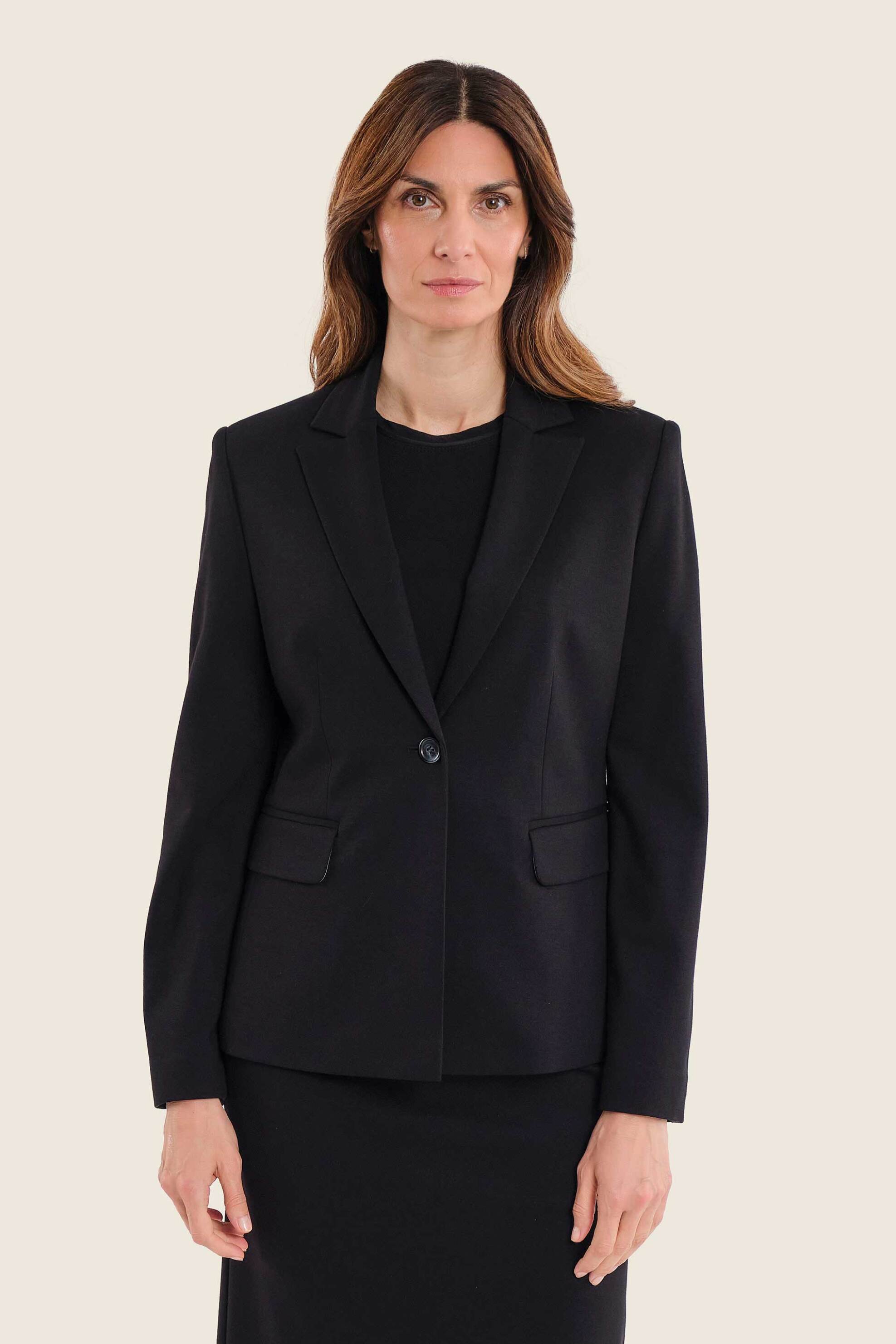Gerry Weber γυναικείο σακάκι μονόχρωμο - N70150120038 Μαύρο