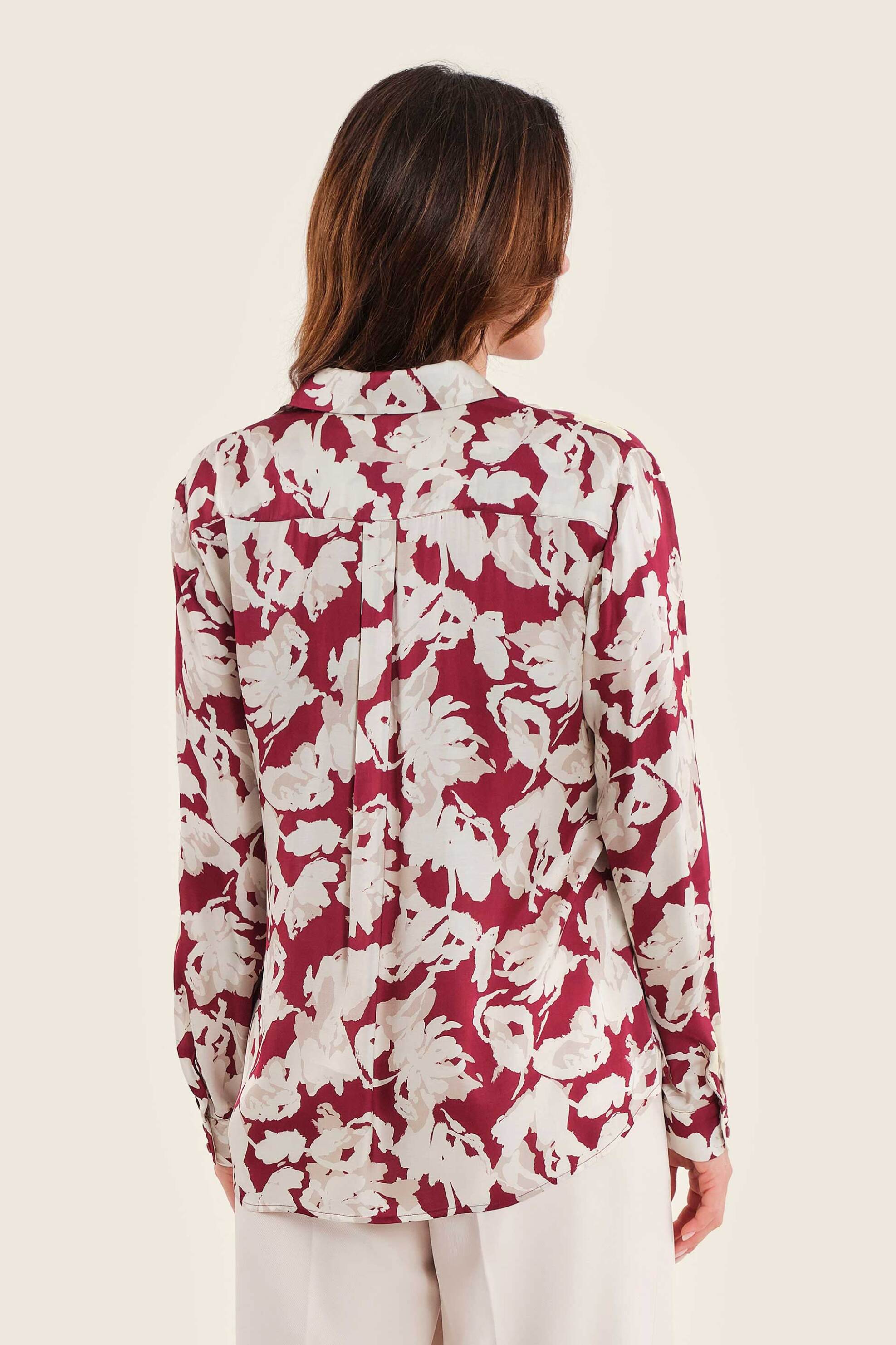 Gerry Weber Γυναικείο Πουκάμισο με Floral Print - N71007712038 Κόκκινο
