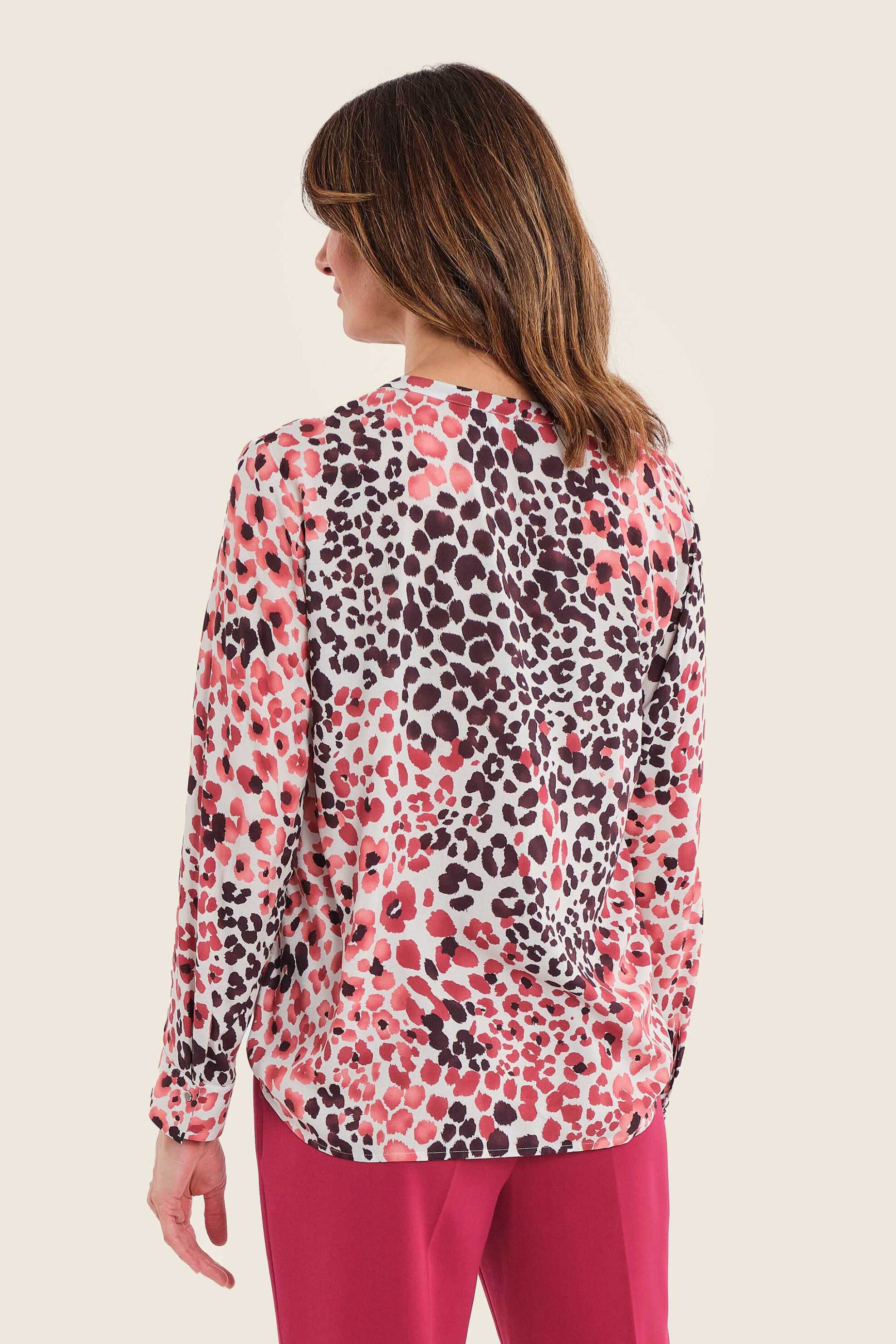 Gerry Weber Γυναικεία Μπλούζα με Animal Print - N71008713038 Ροζ