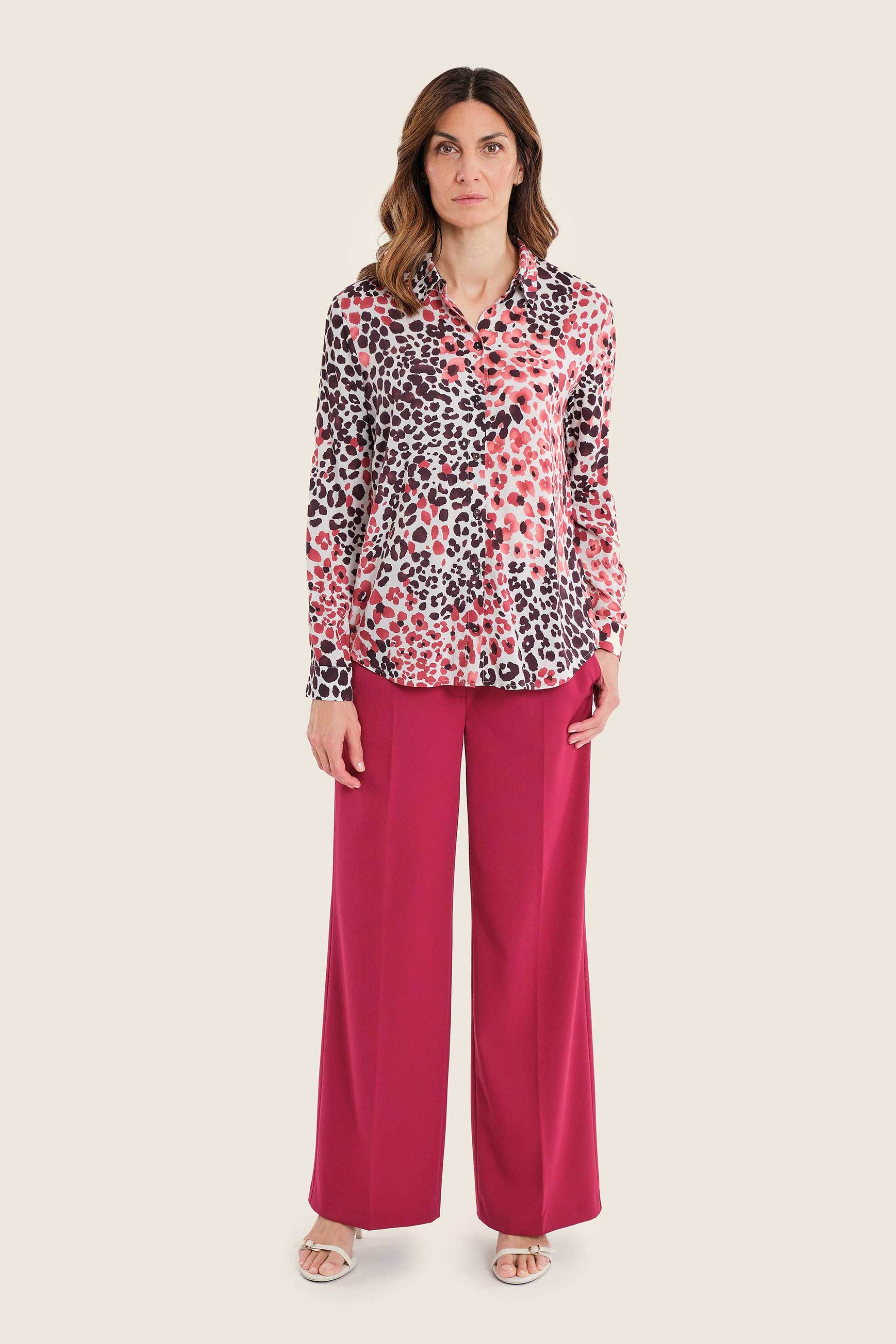 GERRY WEBER Gerry Weber γυναικείο πουκάμισο με animal print - N71037713038 Ροζ - 3