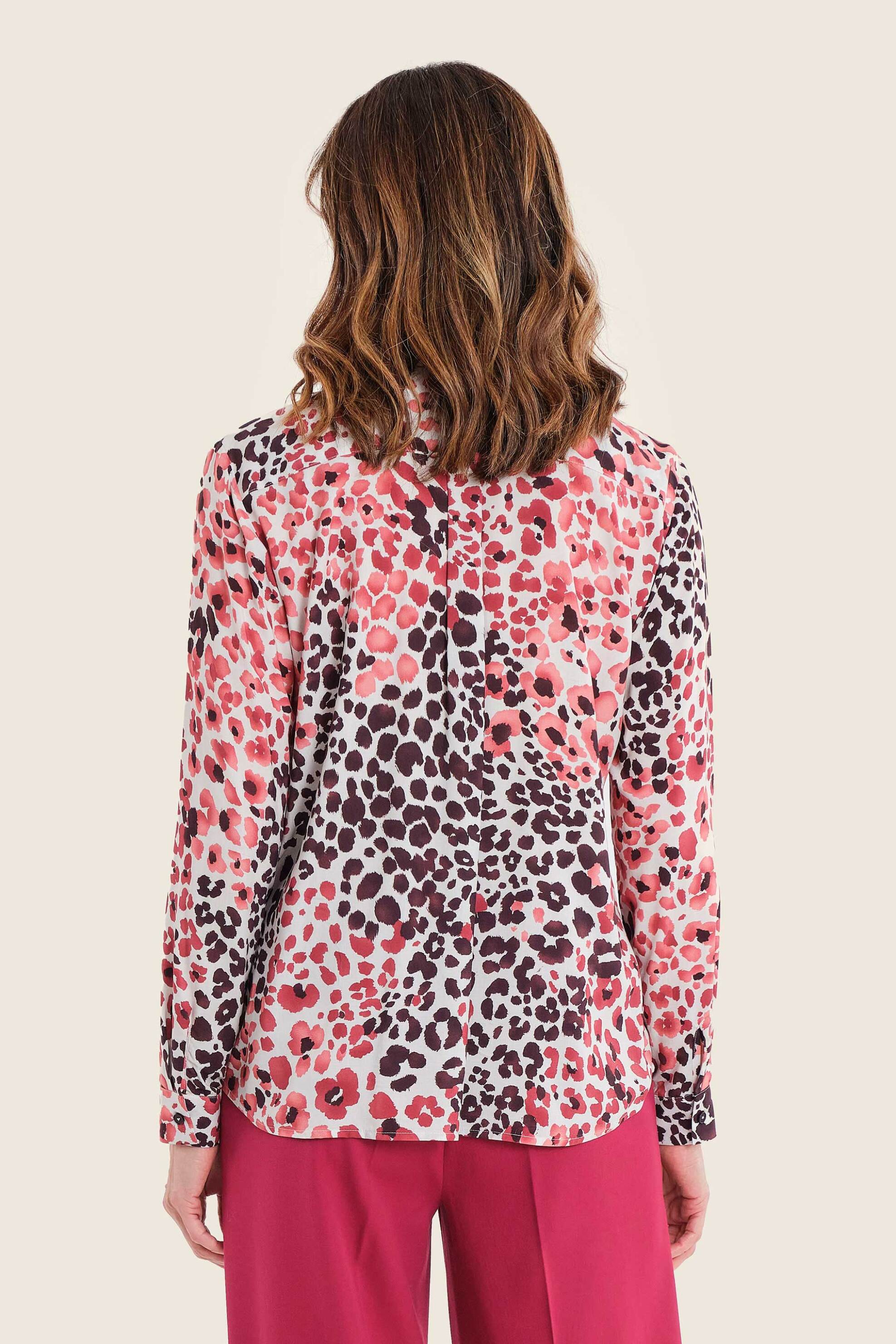 Gerry Weber Γυναικείο Πουκάμισο με Animal Print - N71037713038 Ροζ