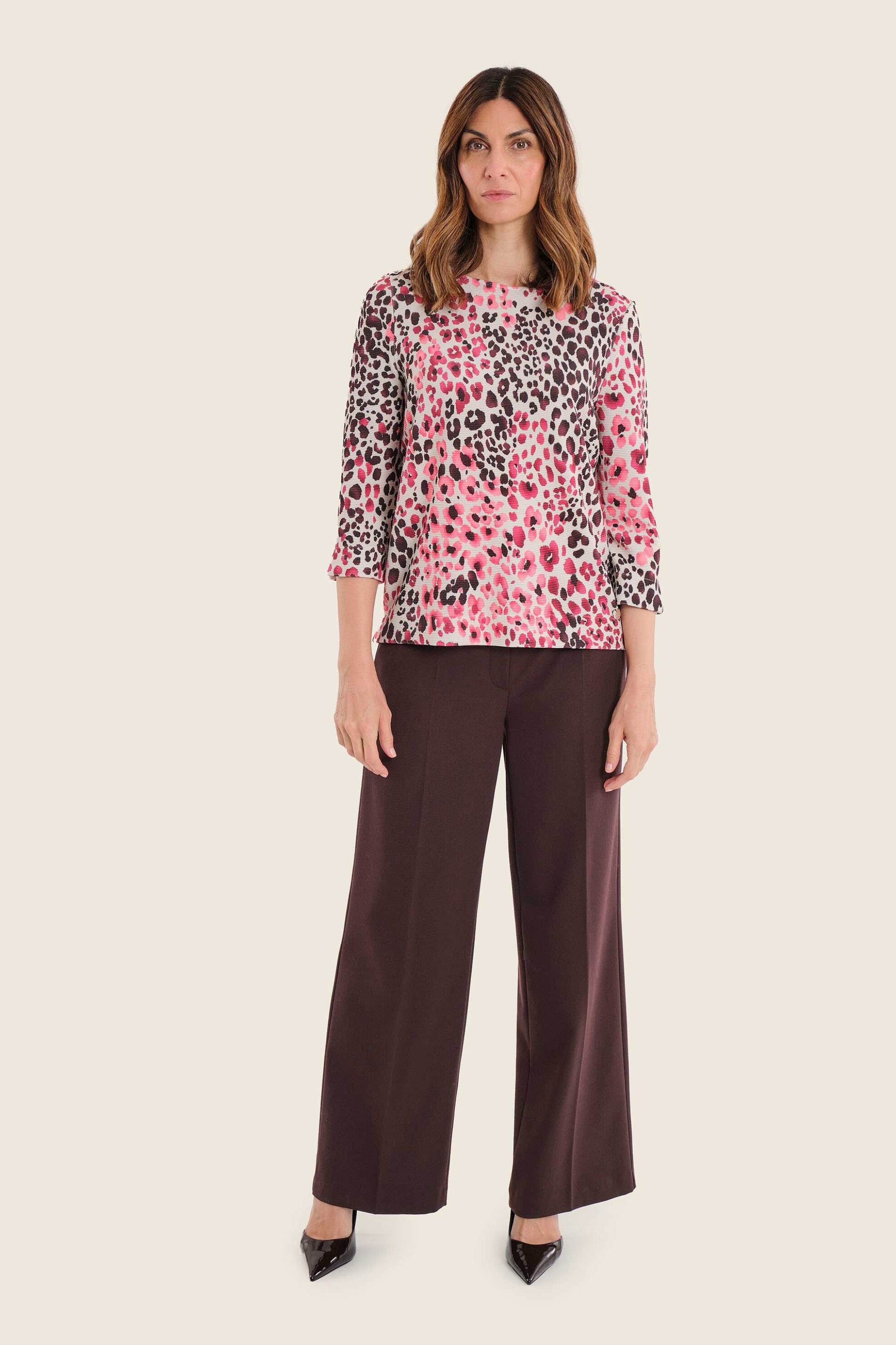 GERRY WEBER Gerry Weber γυναικεία μπλουζα με animal print - N71301713038 Ροζ - 3