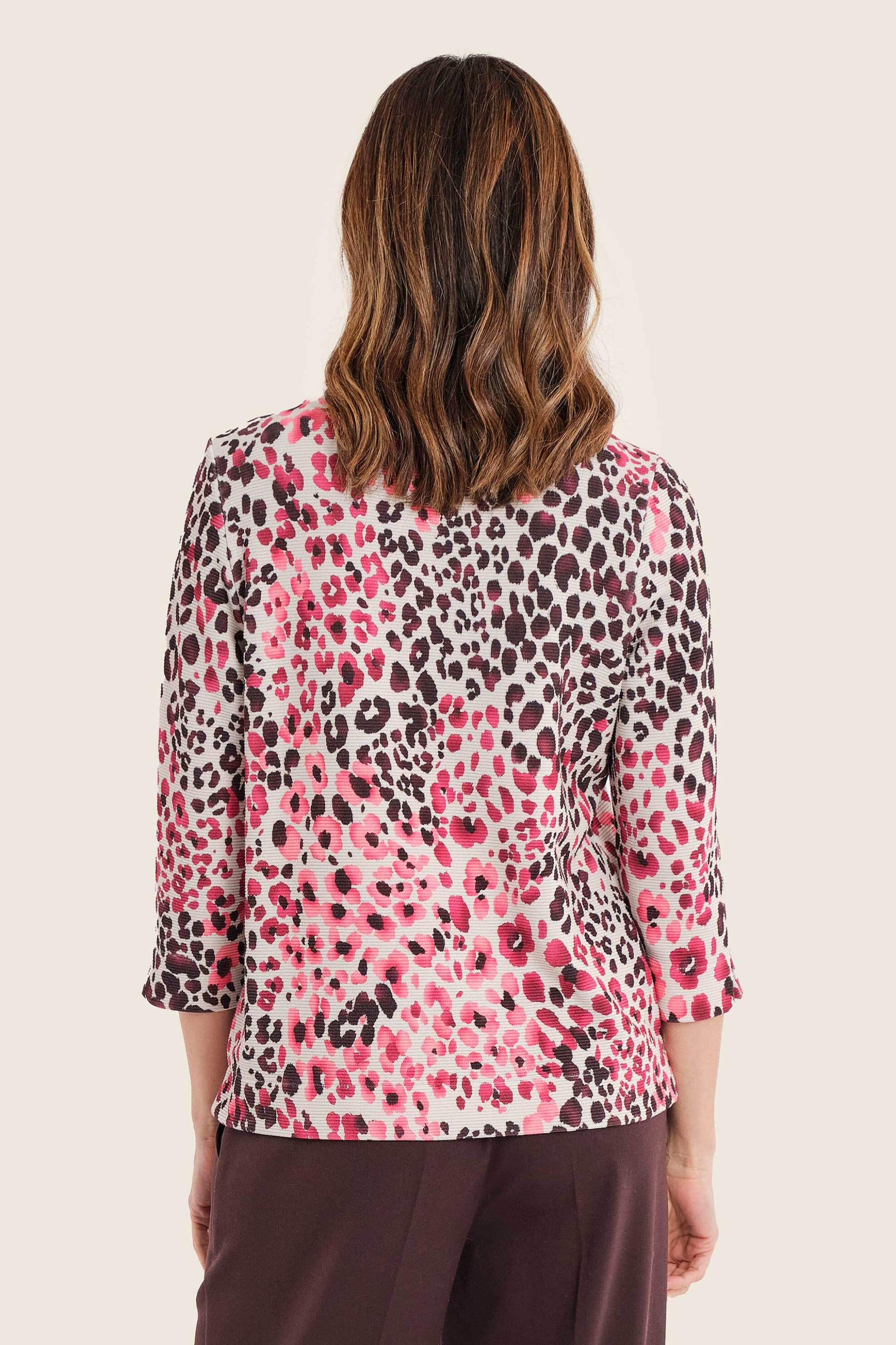 Gerry Weber Γυναικεία Μπλούζα με Animal Print - N71301713038 Ροζ