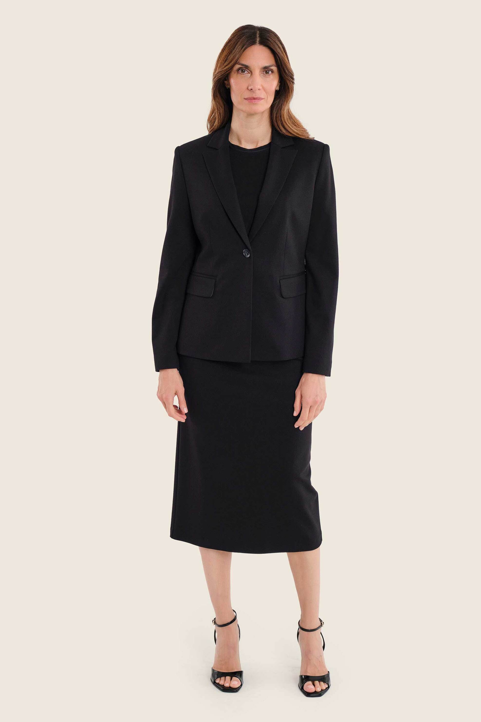 Gerry Weber γυναικεία φούστα pencil με μεταλλική λεπτομέρεια - N75680120038 Μαύρο
