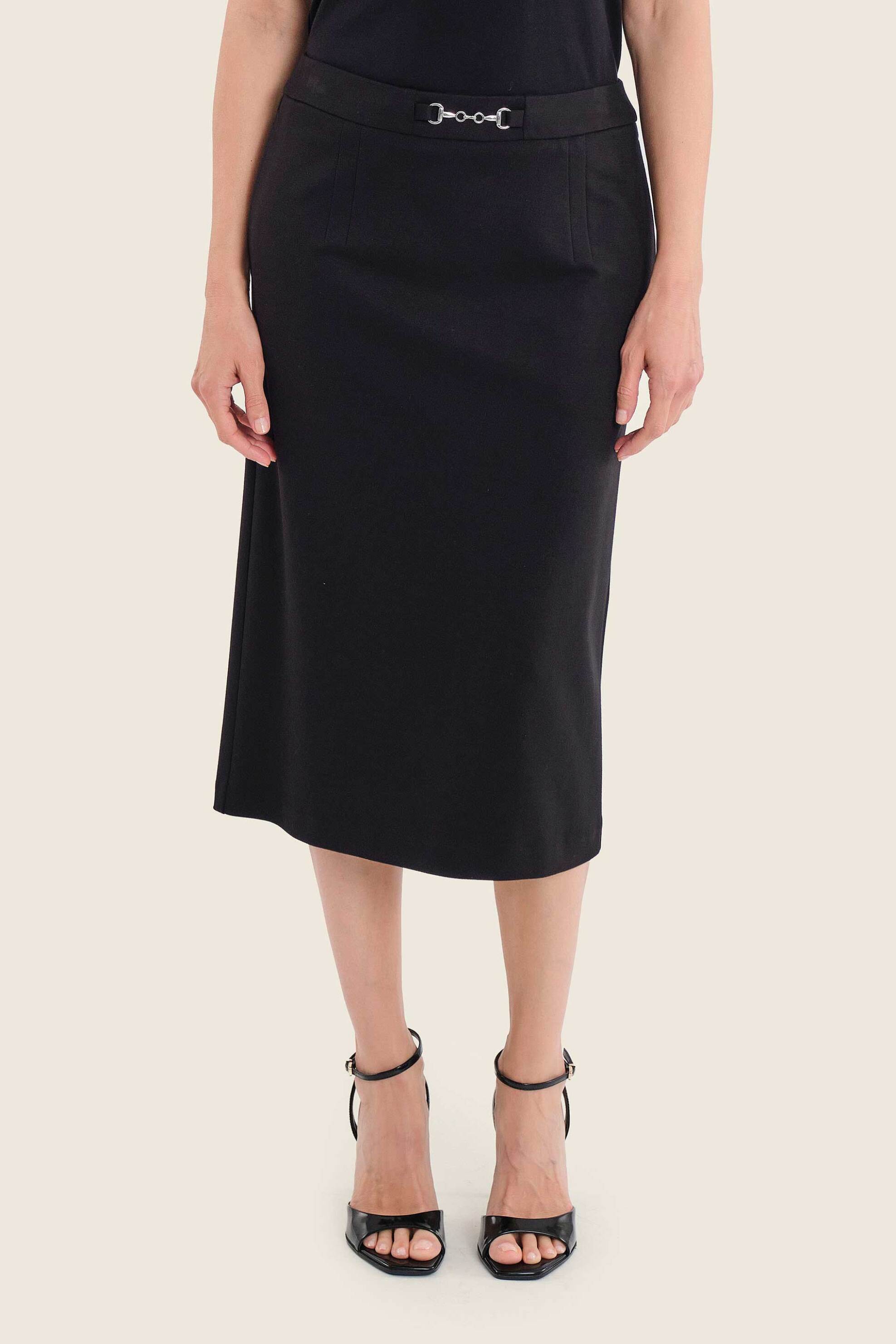 Gerry Weber γυναικεία φούστα pencil με μεταλλική λεπτομέρεια - N75680120038 Μαύρο