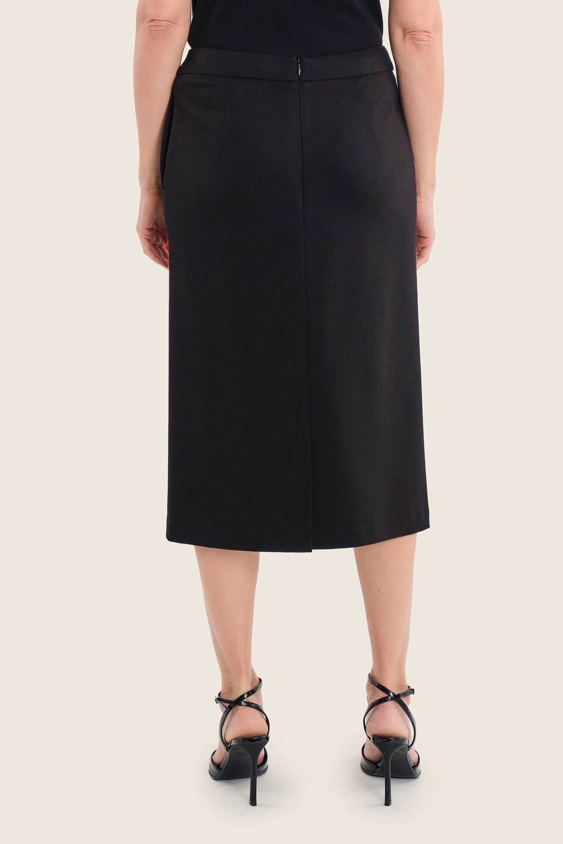 GERRY WEBER Gerry Weber γυναικεία φούστα pencil με μεταλλική λεπτομέρεια - N75680120038 Μαύρο - 3