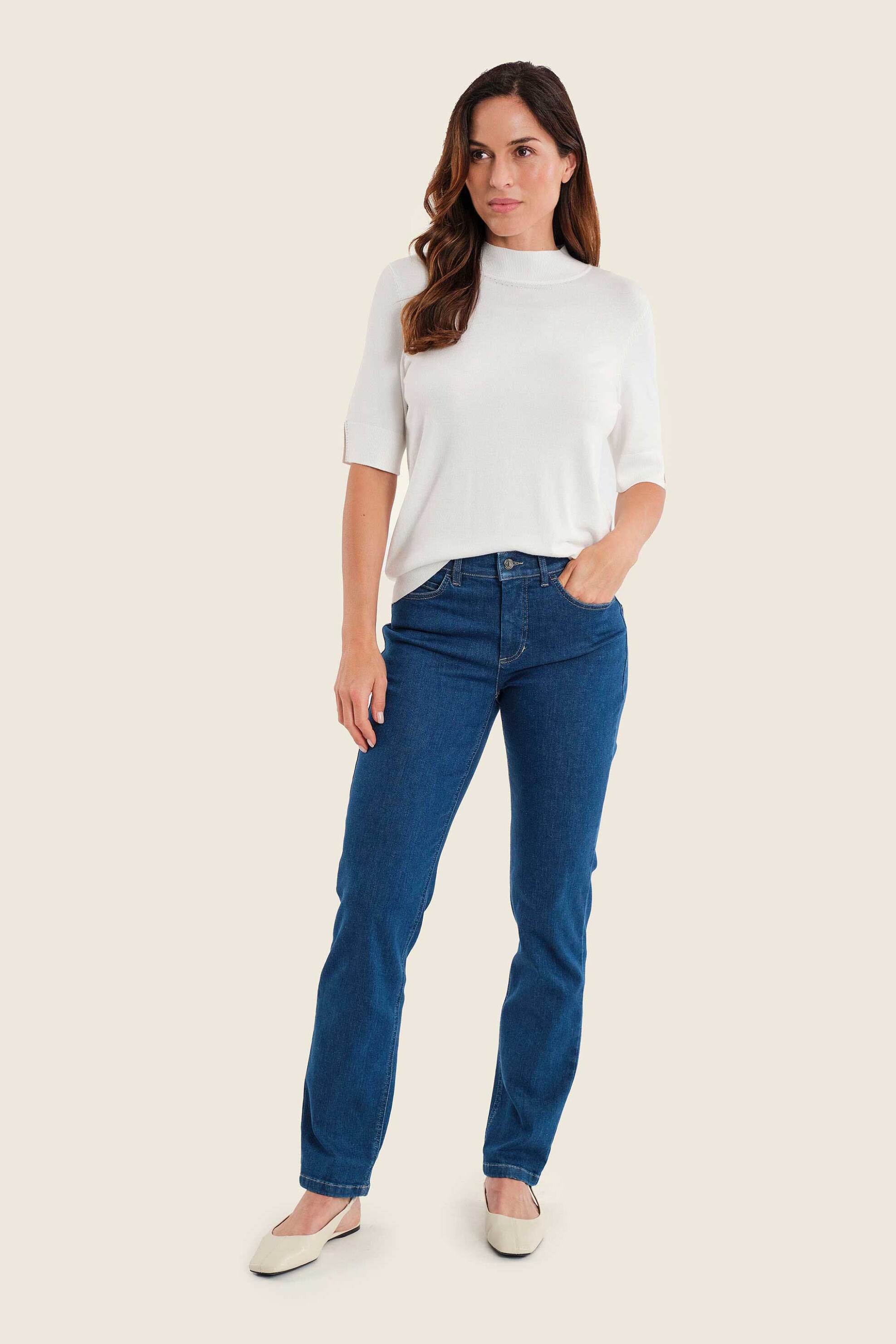 Gerry Weber γυναικείο τζιν παντελόνι πεντάτσεπο Straight Fit - N77004396038 Denim Blue
