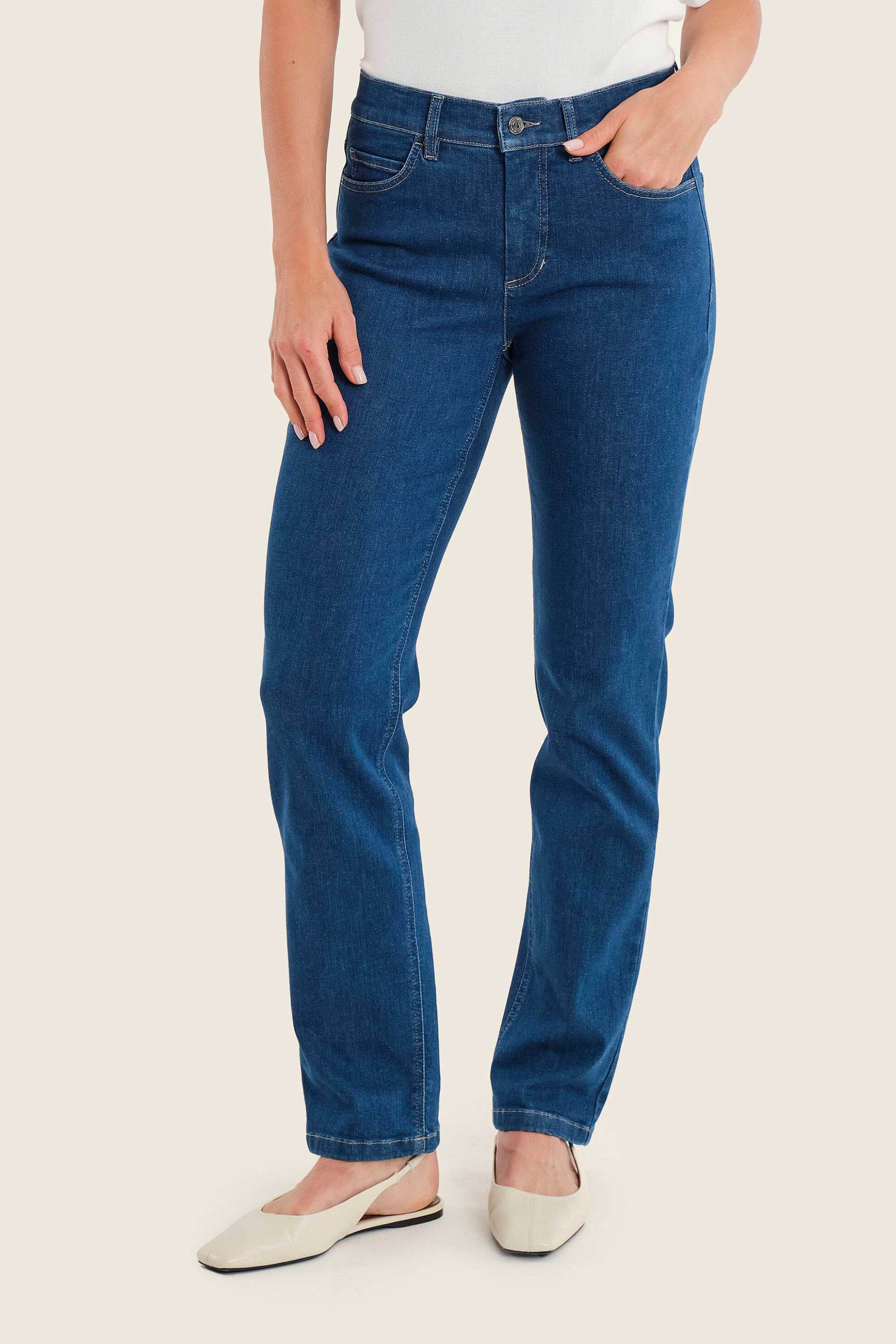 Gerry Weber γυναικείο τζιν παντελόνι πεντάτσεπο Straight Fit - N77004396038 Denim Blue