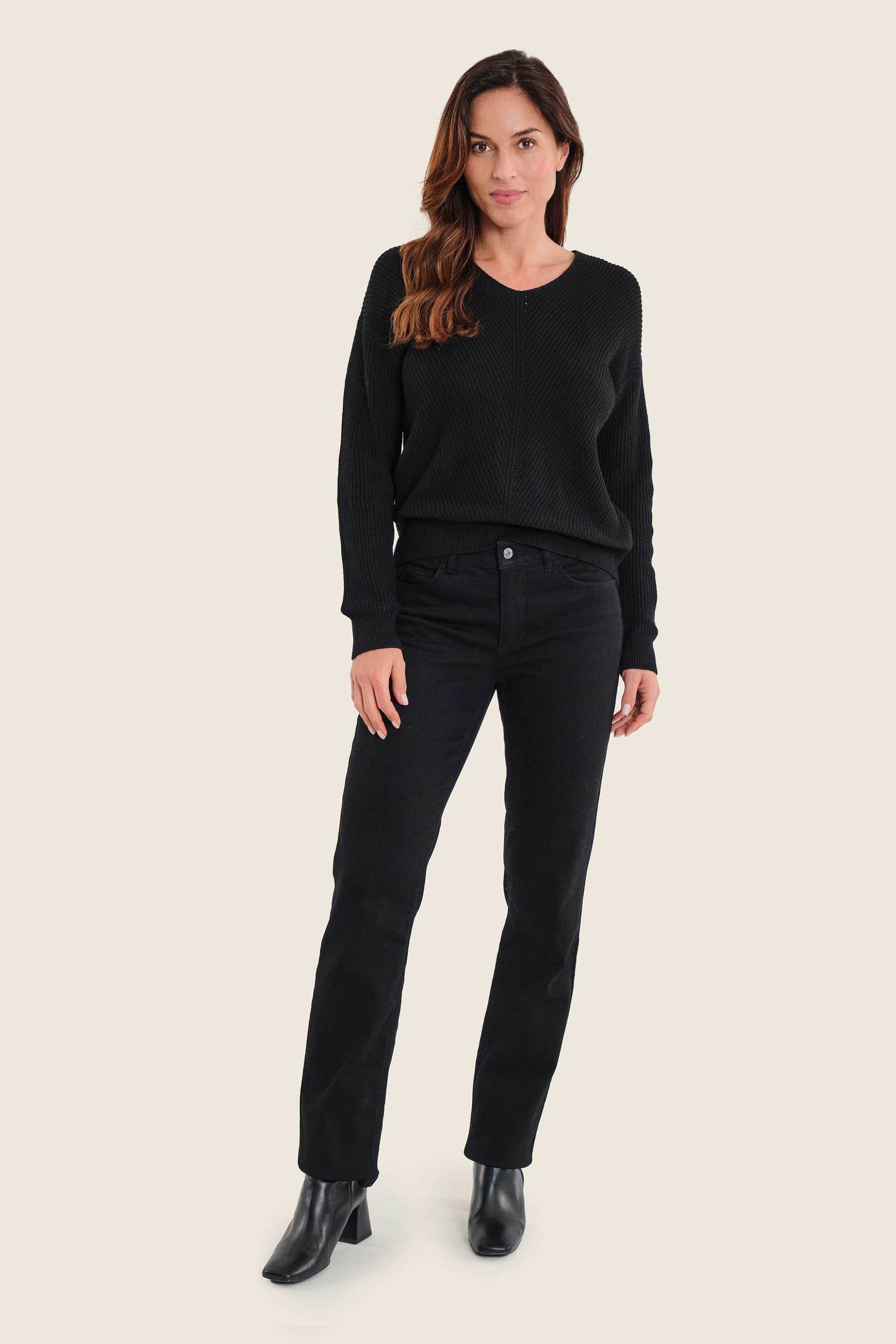 Gerry Weber γυναικείο τζιν παντελόνι πεντάτσεπο Straight Fit - N77004689038 Μαύρο