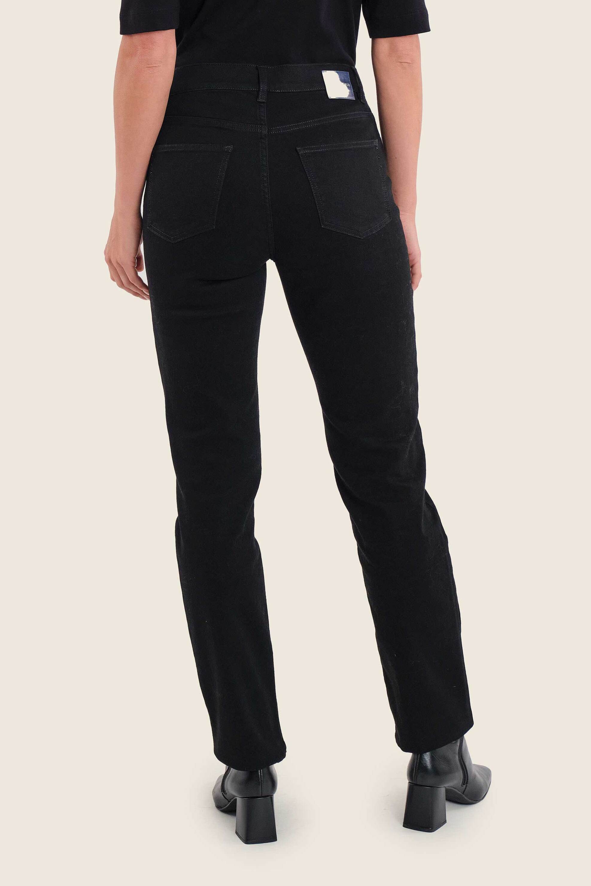Gerry Weber Γυναικείο Τζιν Παντελόνι Πεντάτσεπο Straight Fit - N77004689038 Μαύρο