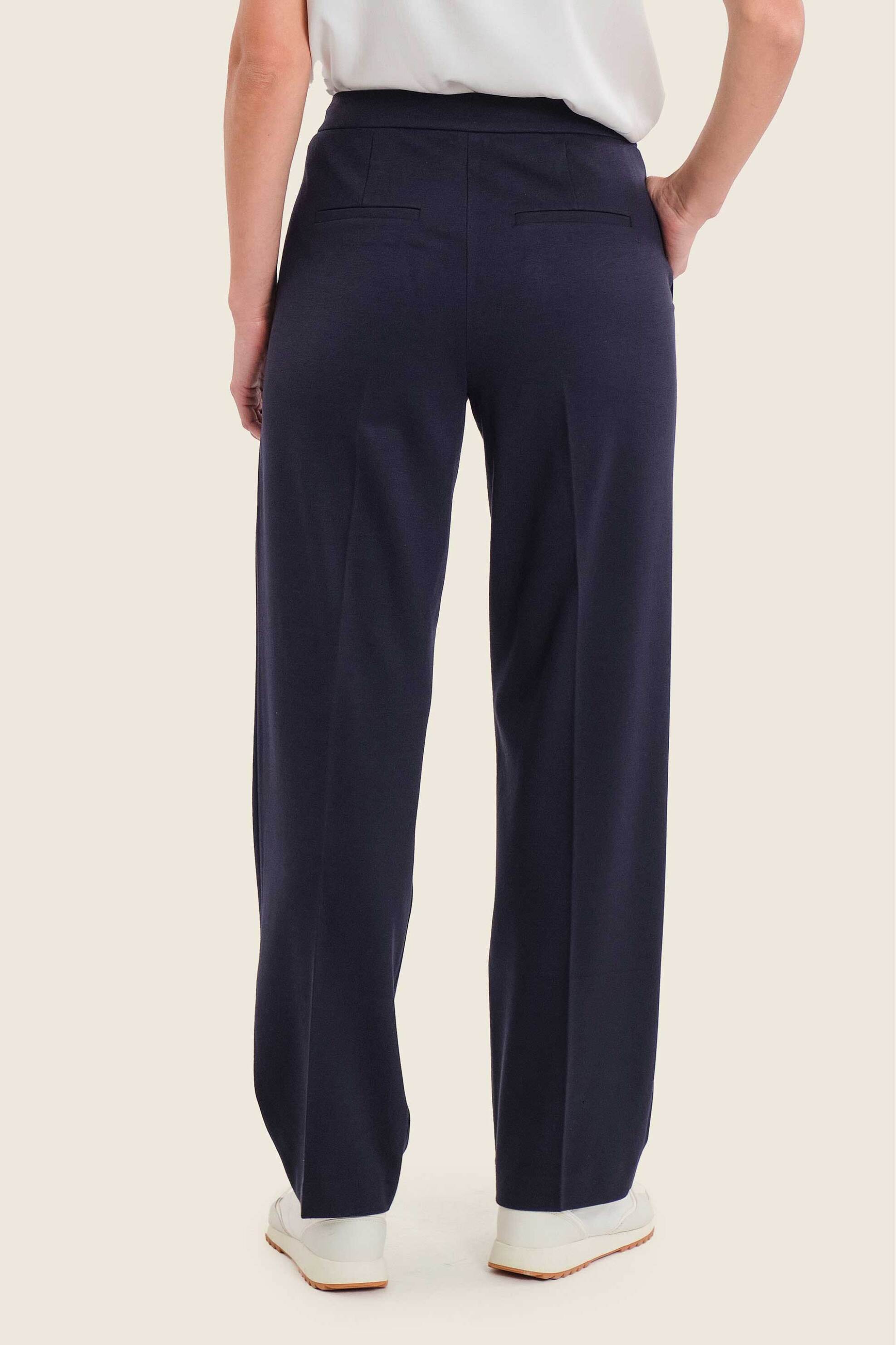 Gerry Weber Γυναικείο Παντελόνι Μονόχρωμο Straight Fit - N77021734038 Μπλε Σκούρο
