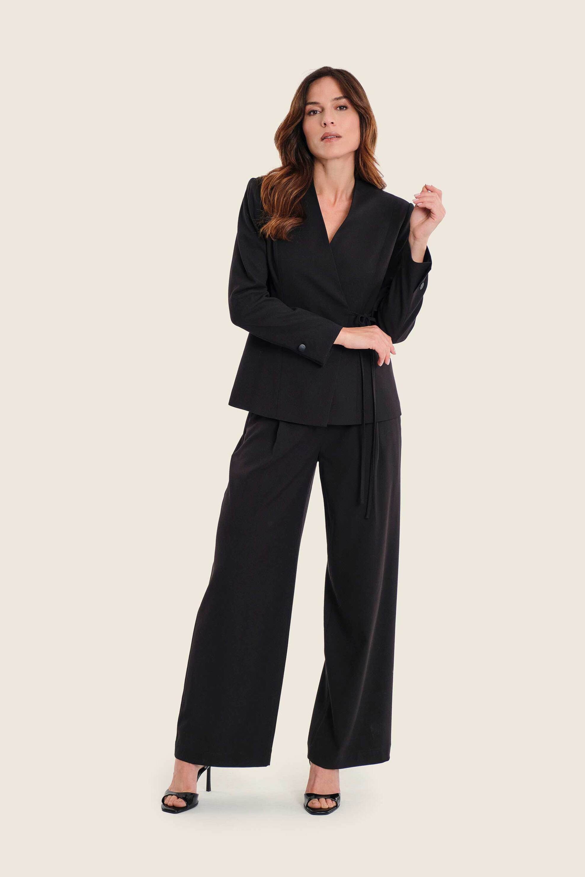 GERRY WEBER Gerry Weber γυναικείο σακάκι κρουαζέ με δέσιμο στο πλάι - N70153120038 Μαύρο - 3