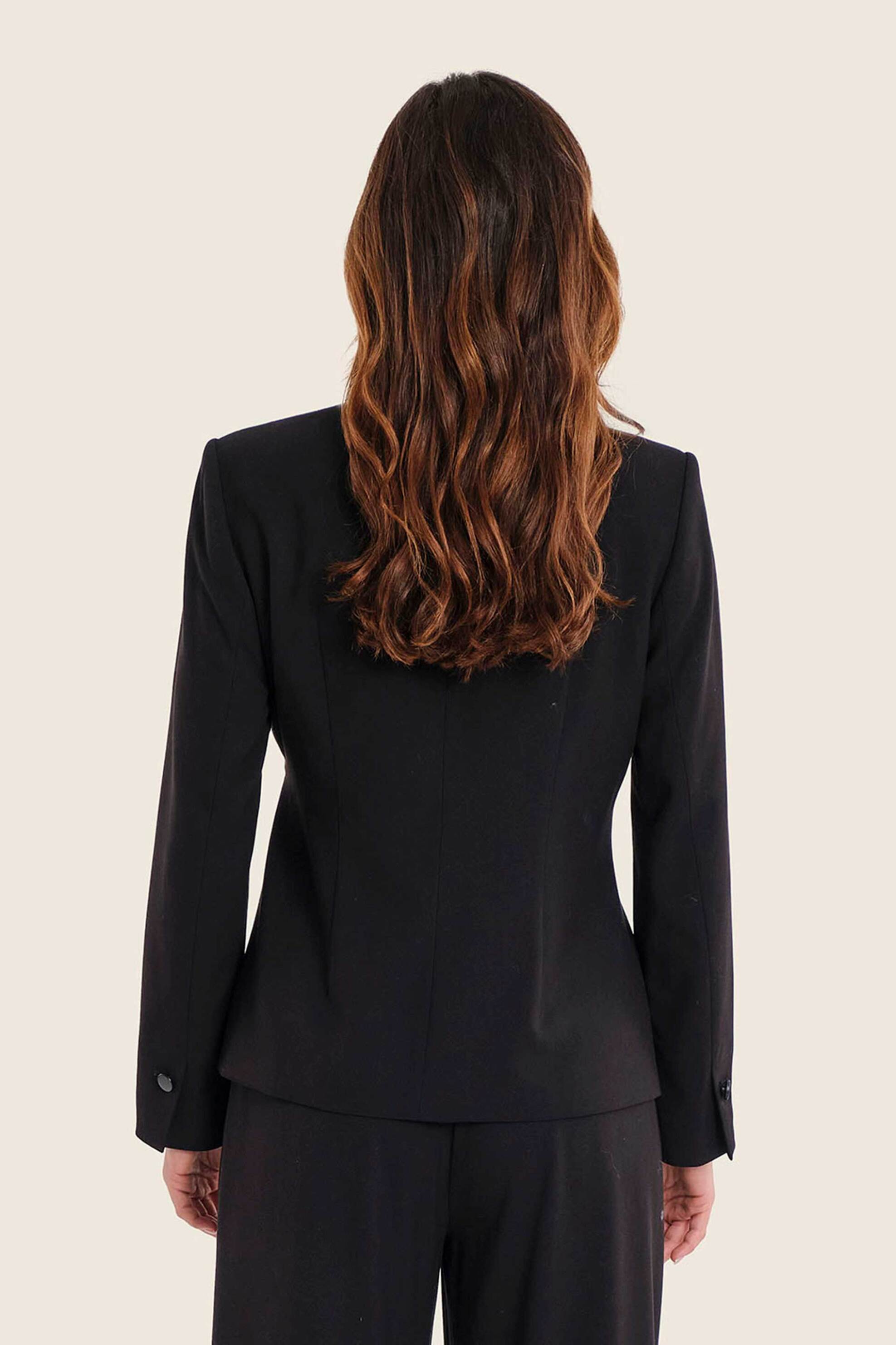 GERRY WEBER Gerry Weber γυναικείο σακάκι κρουαζέ με δέσιμο στο πλάι - N70153120038 Μαύρο - 4
