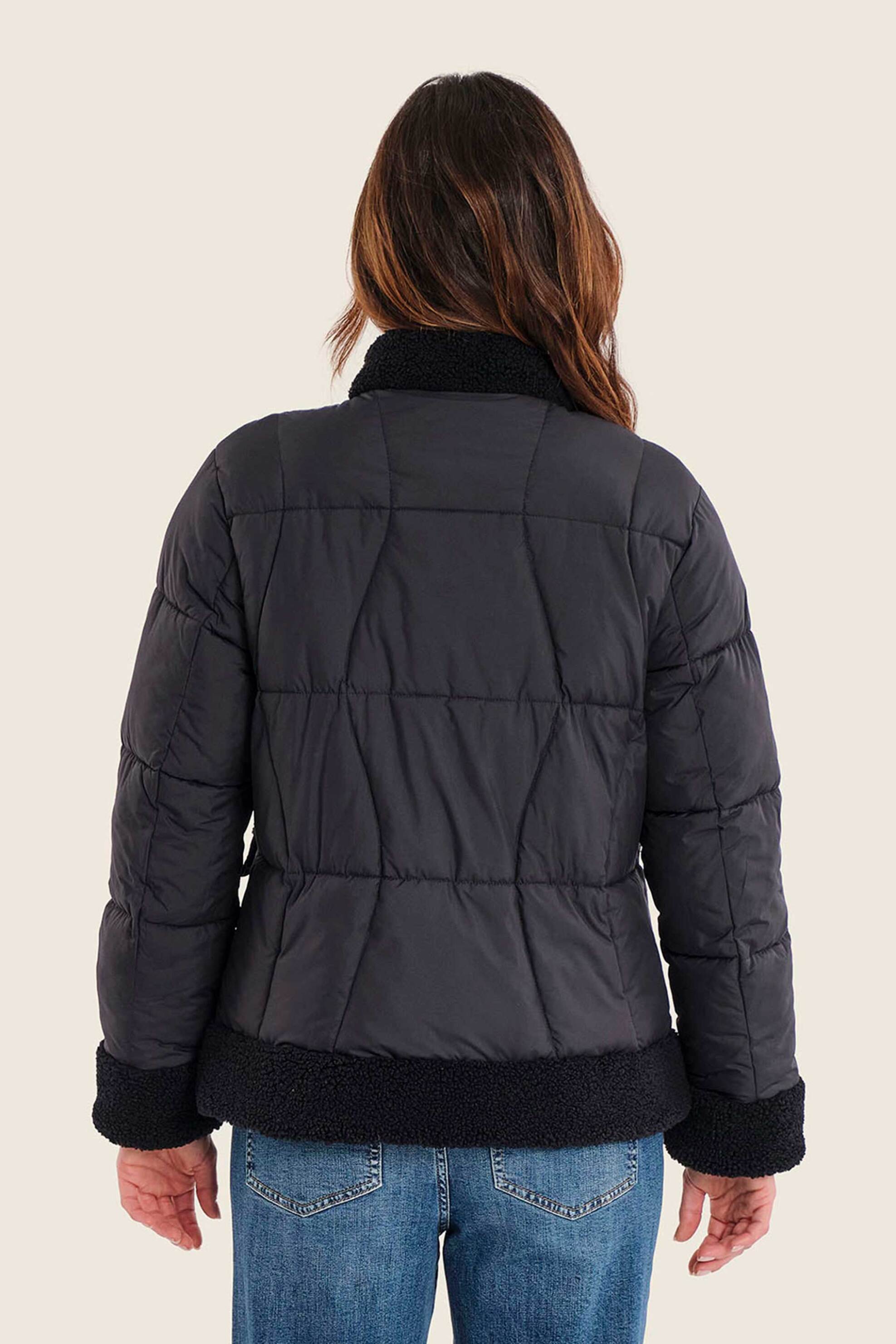 GERRY WEBER Gerry Weber γυναικείο μπουφάν με μπουκλέ λεπτομέρειες - N78413120038 Μαύρο - 4