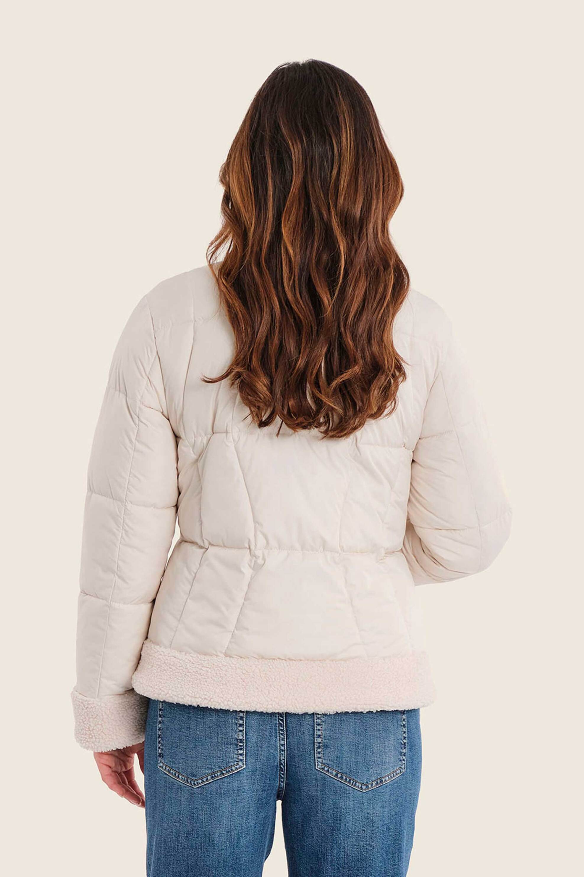 GERRY WEBER Gerry Weber γυναικείο μπουφάν με μπουκλέ λεπτομέρειες - N78413711038 Μπεζ - 4