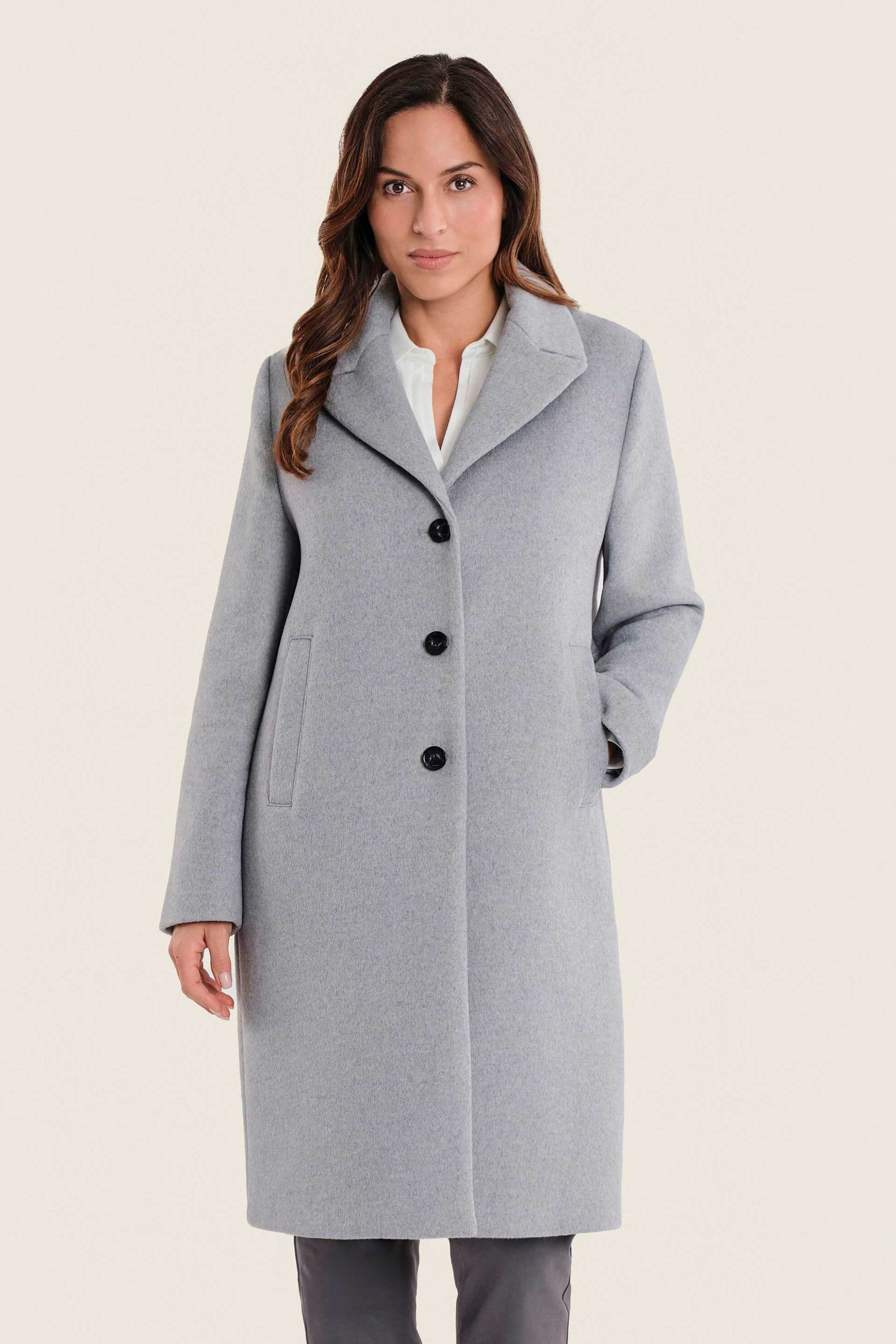 GERRY WEBER Gerry Weber γυναικείο παλτό με μαλλί - N78416804038 Γκρι
