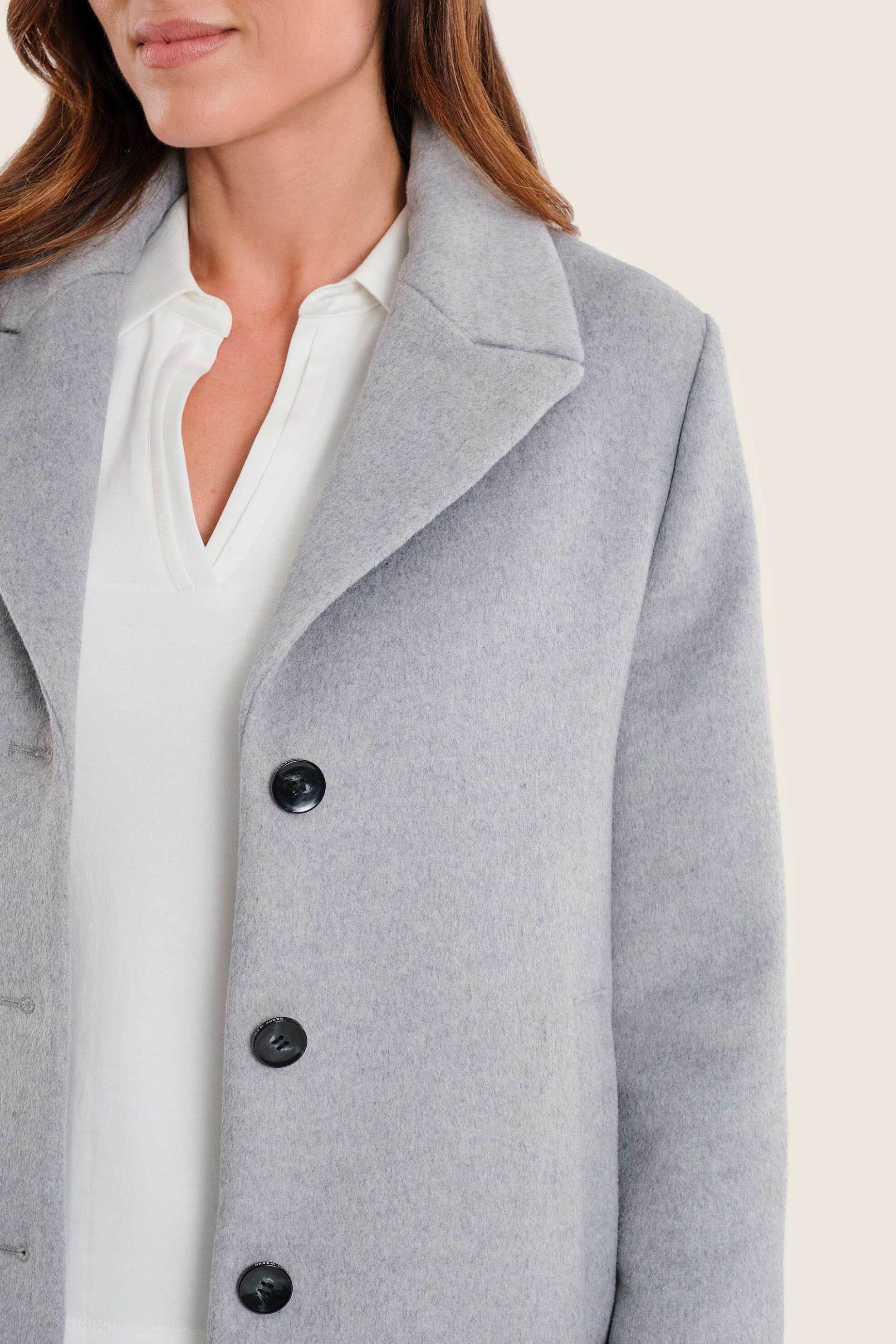 GERRY WEBER Gerry Weber γυναικείο παλτό με μαλλί - N78416804038 Γκρι - 2