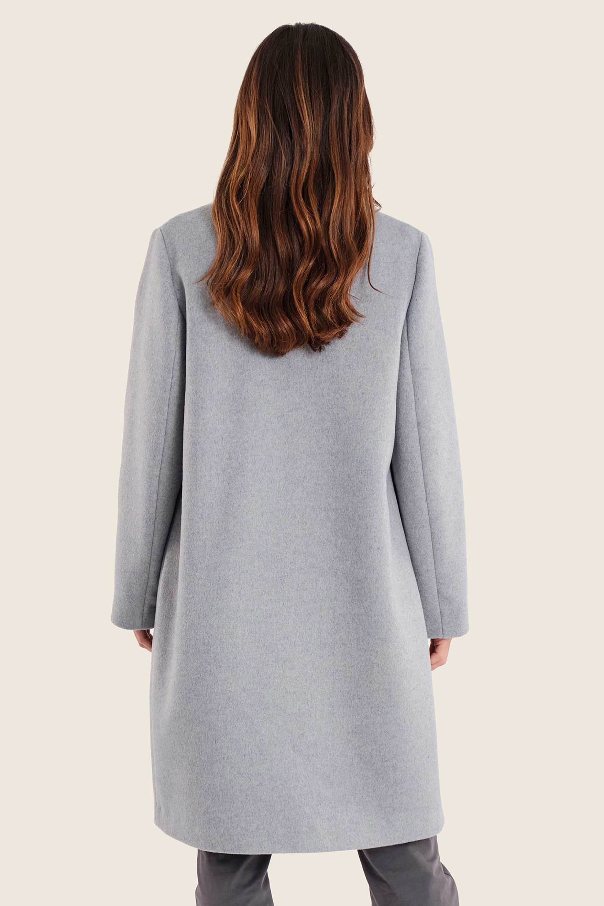 GERRY WEBER Gerry Weber γυναικείο παλτό με μαλλί - N78416804038 Γκρι - 4