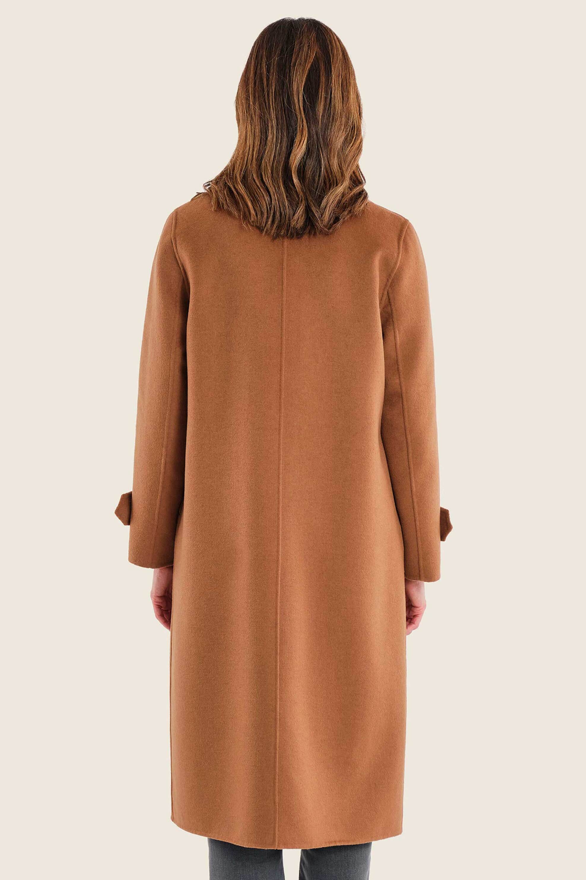 GERRY WEBER Gerry Weber γυναικείο παλτό με μαλλί και σταυρωτό κλείσιμο - N78417710038 Καμηλό - 4