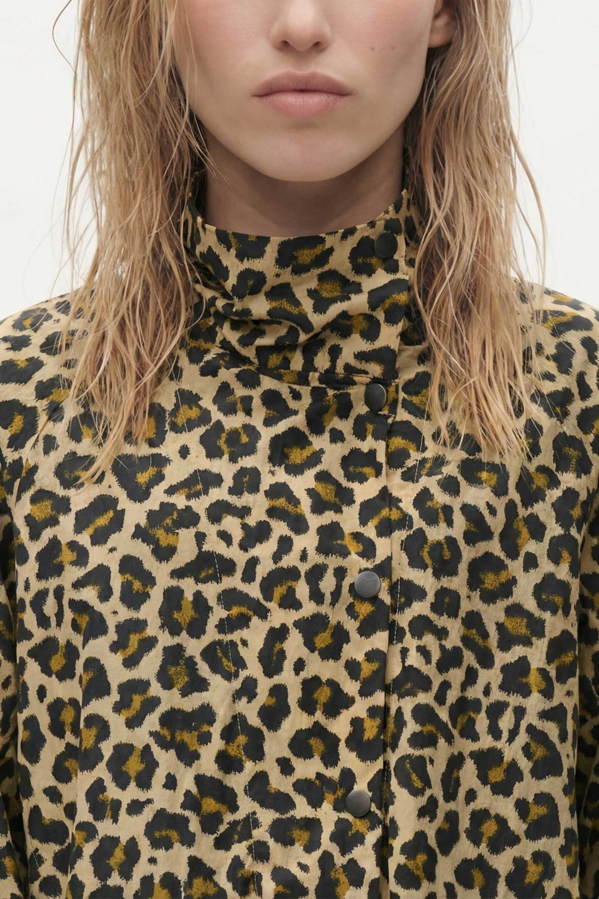THE COLD WAVE The Cold Wave γυναικείο παλτό αντιανεμικό με leopard print "Clark" - Clark TN07 Leo Μπεζ - 2