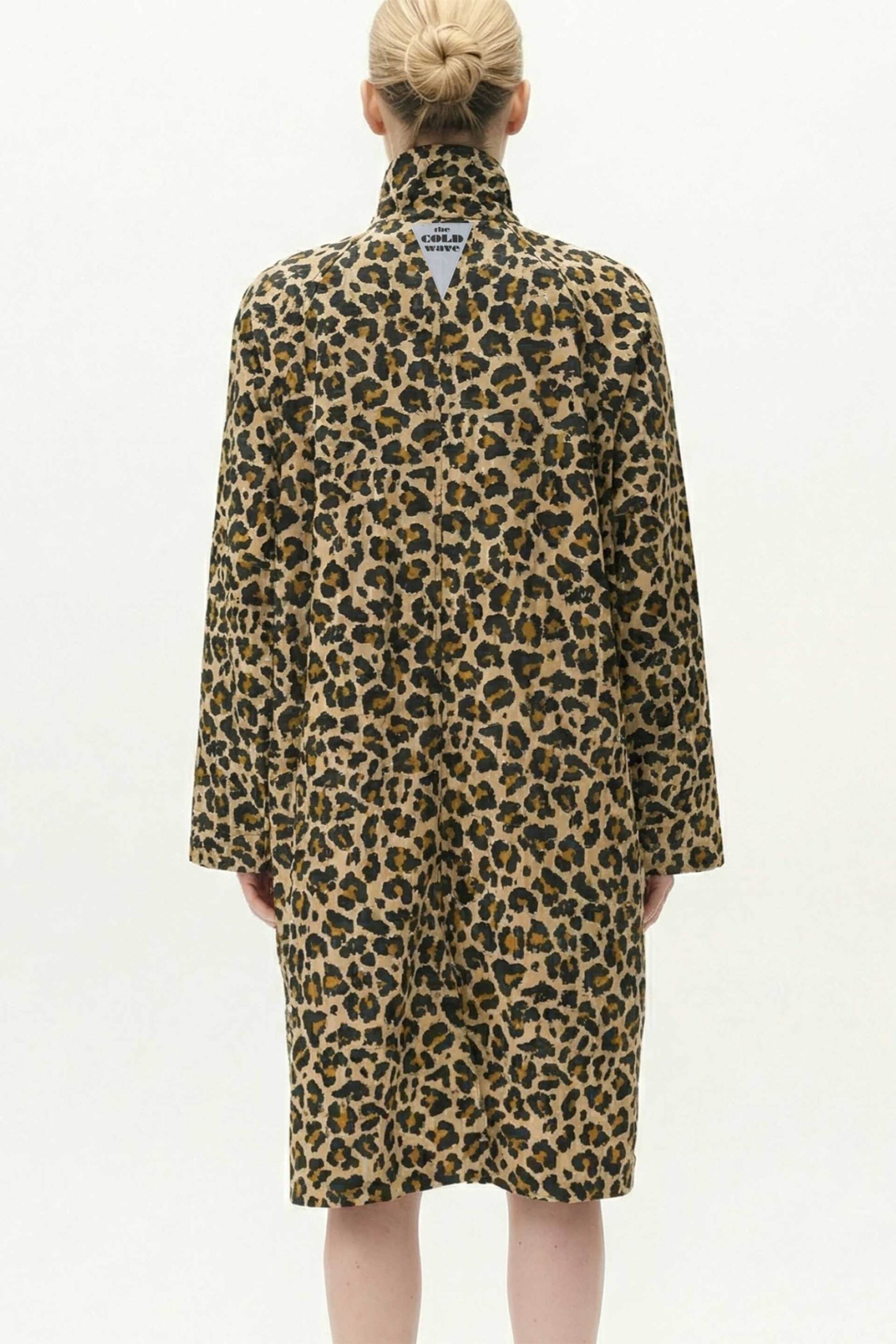 THE COLD WAVE The Cold Wave γυναικείο παλτό αντιανεμικό με leopard print "Clark" - Clark TN07 Leo Μπεζ - 4