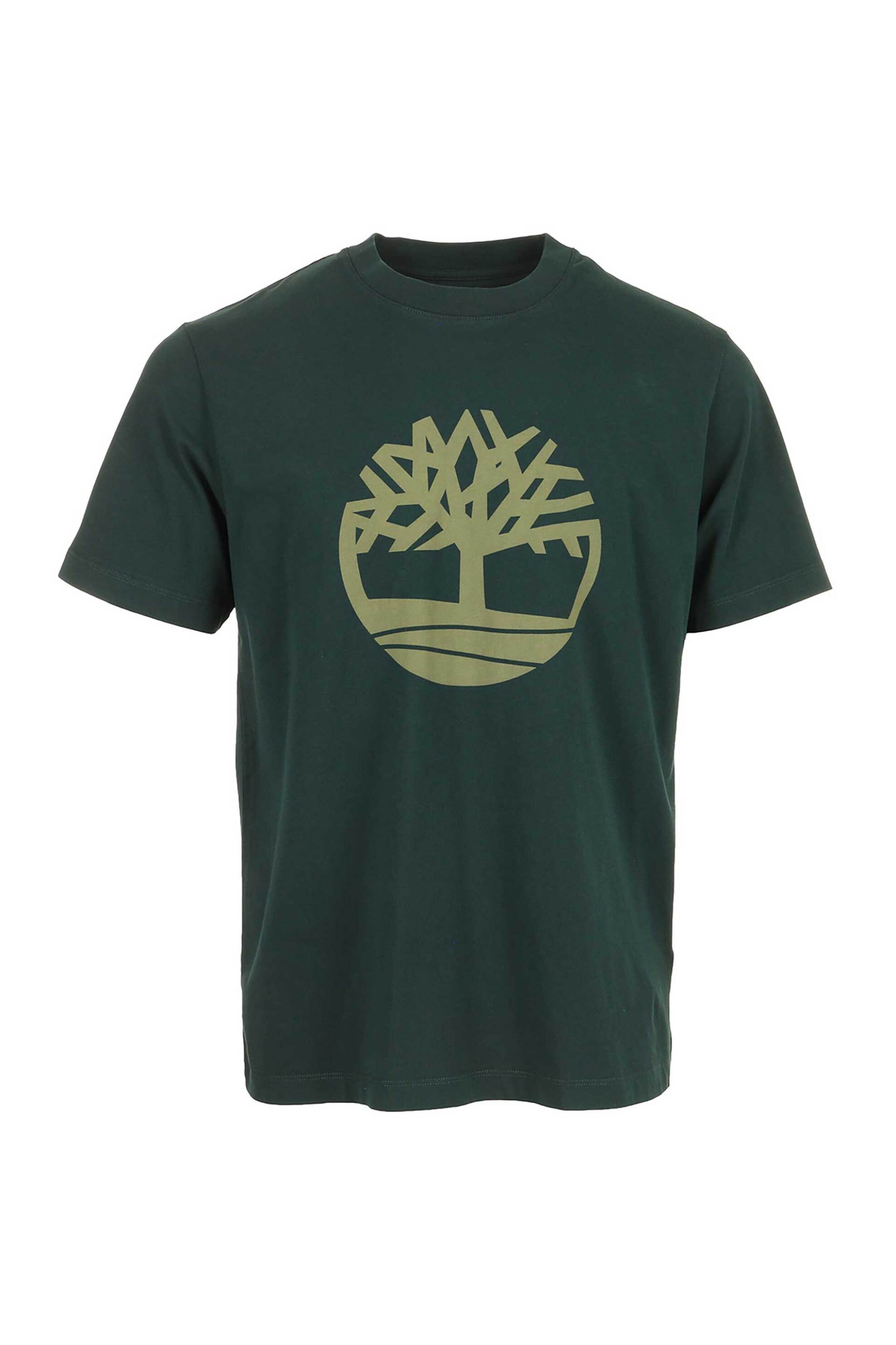 Timberland ανδρικό T-shirt με tree logo print Regular Fit - TBC0YHACEA11 Κυπαρισσί