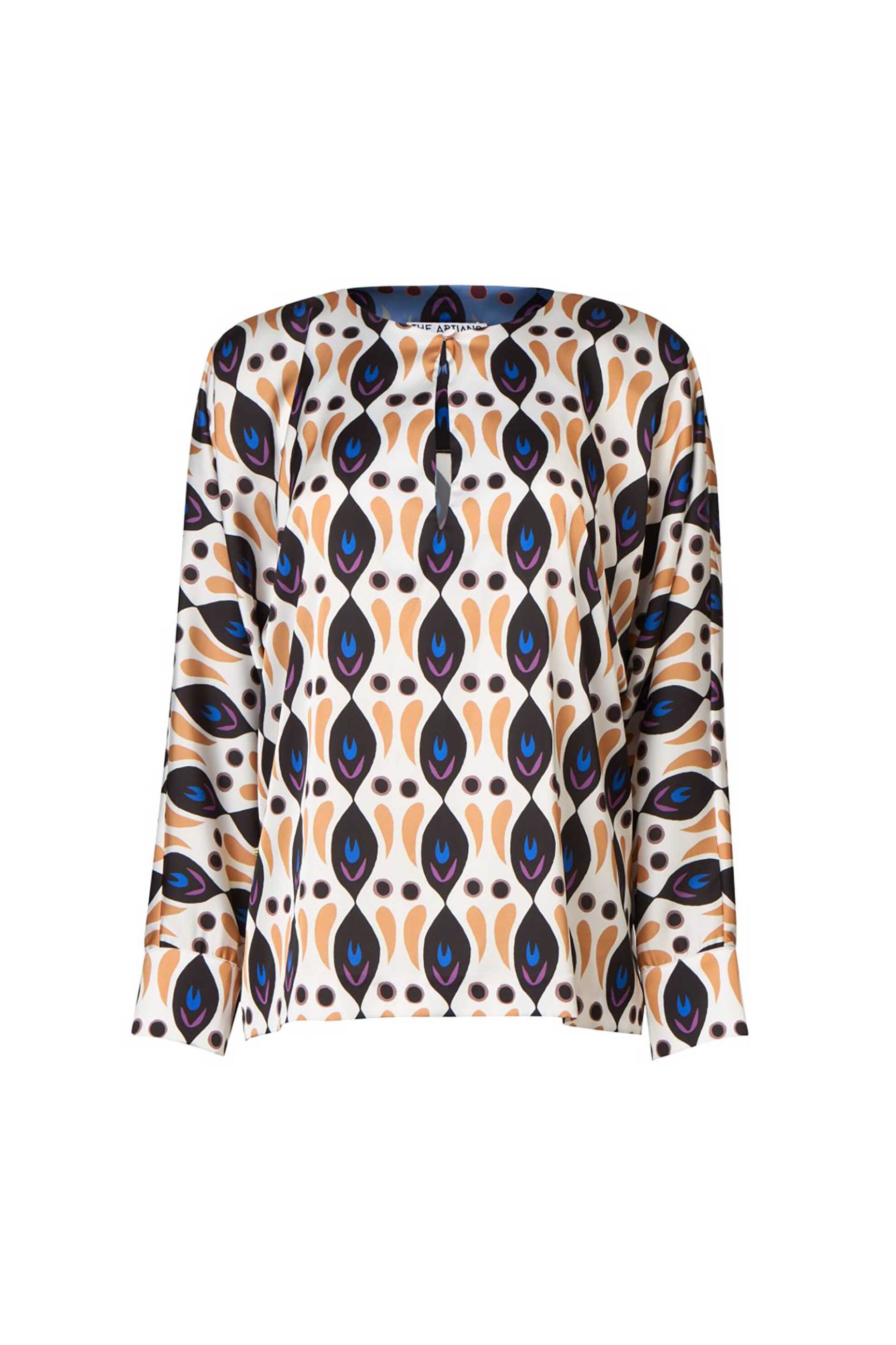 THE ARTIANS The Artians γυναικεία μπλούζα με all-over print Tailored Fit "Slip Contour" - BLAS1 Εκρού - 4