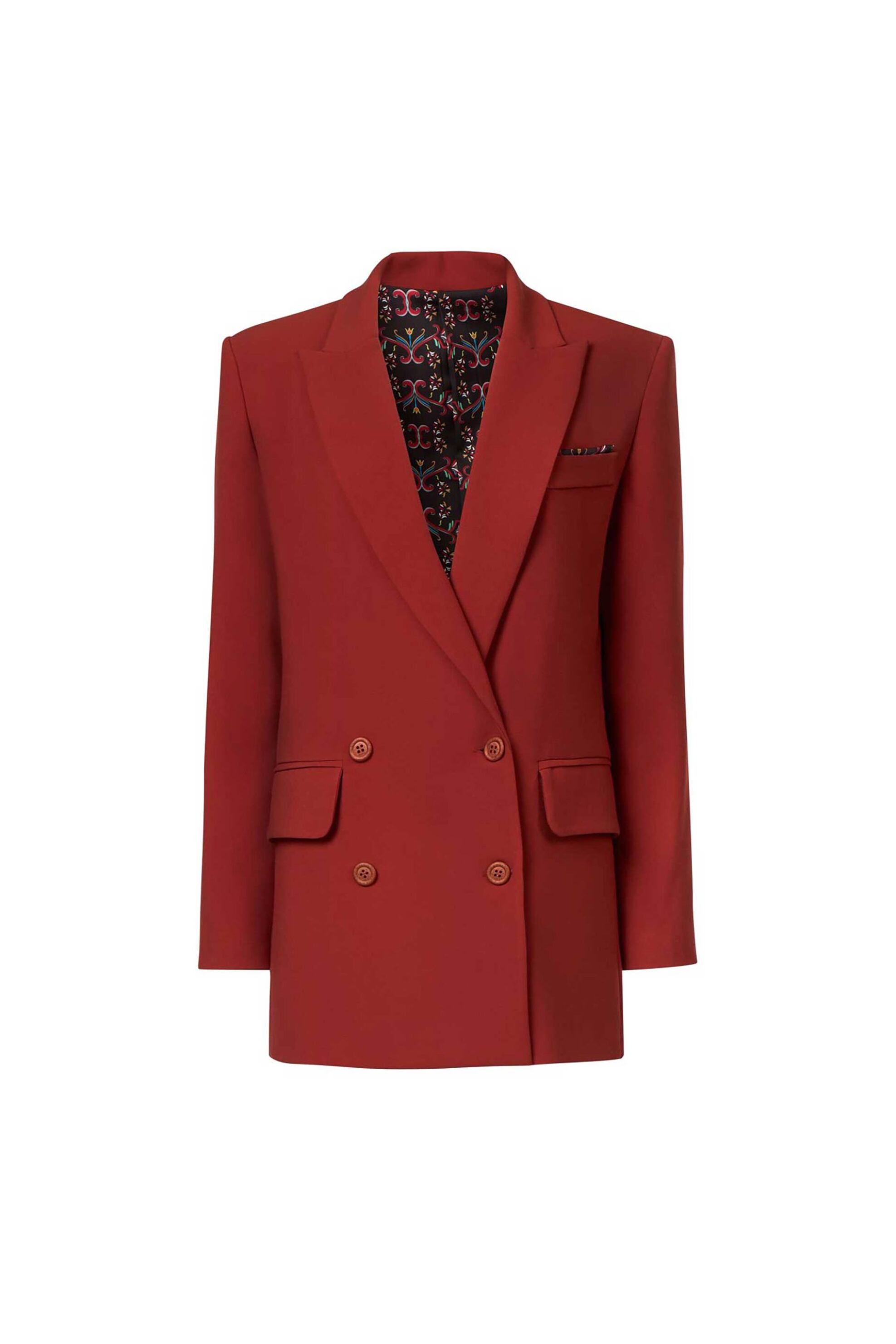 THE ARTIANS The Artians γυναικείο σακάκι με σταυρωτό κλείσιμο Tailored Fit "Living" - JCROR13 Κόκκινο Indian - 3