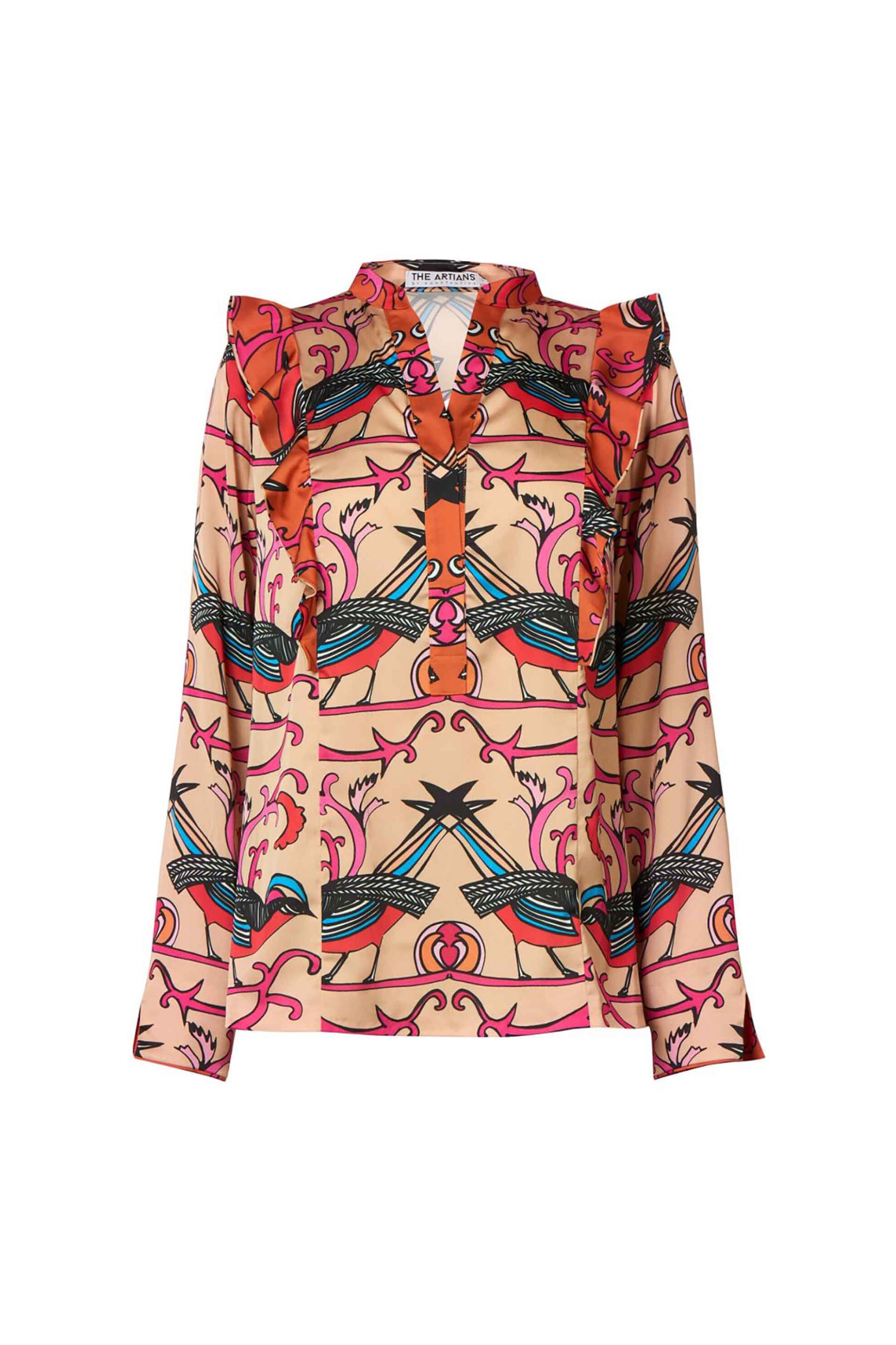 THE ARTIANS The Artians γυναικεία μπλούζα με all-over print Relaxed Fit "Inner Form" - BLAS7 Πολύχρωμο - 3
